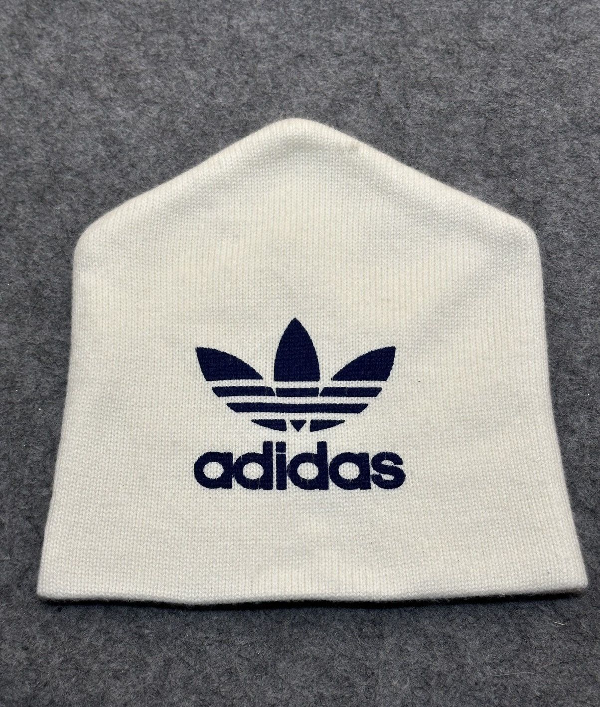 Adidas Adidas Originals white trefoil beanie y2k Size ONE SIZE - 1 Thumbnail