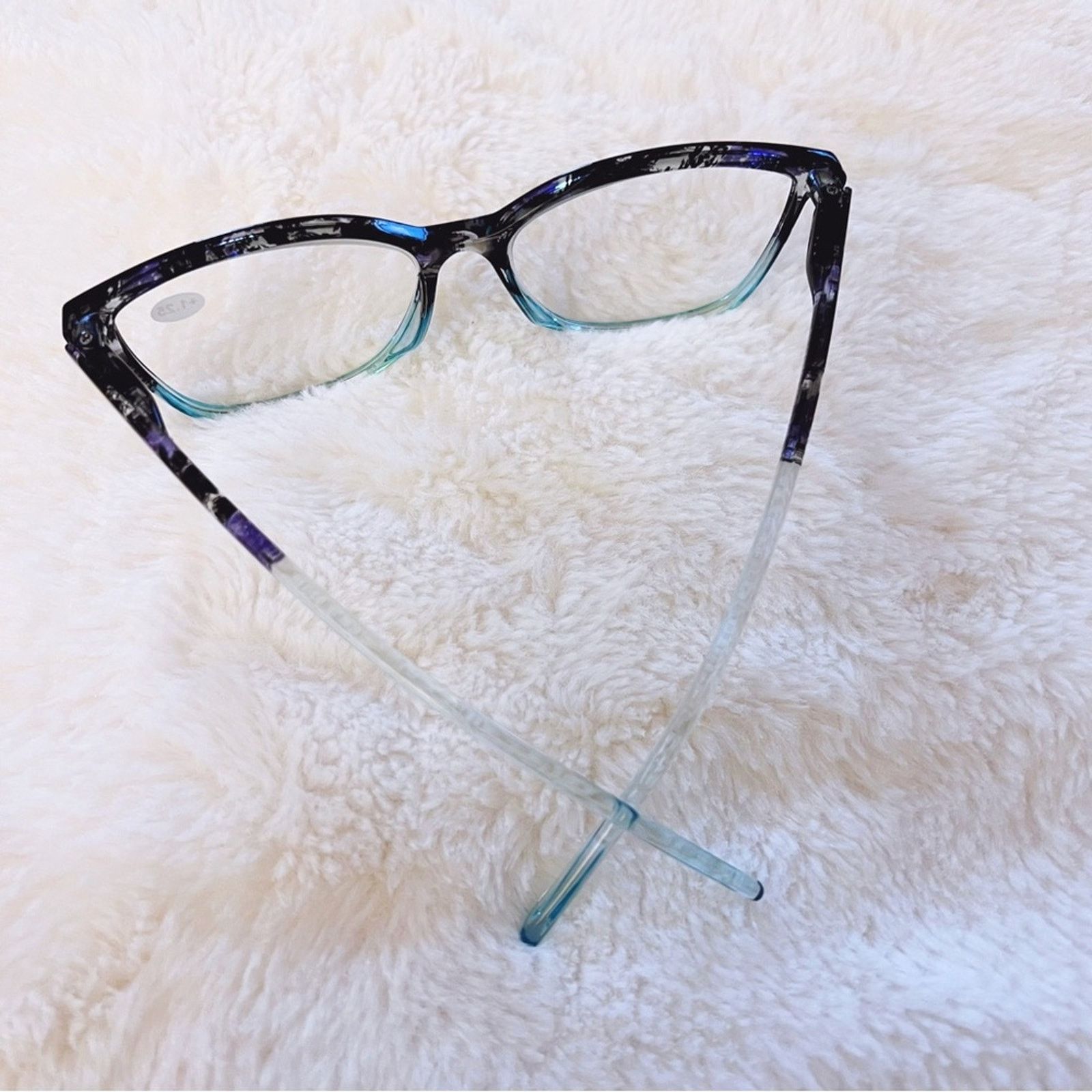 Other Eli Light Blue & Black Two Tone Reader Glasses Size ONE SIZE - 6 Thumbnail