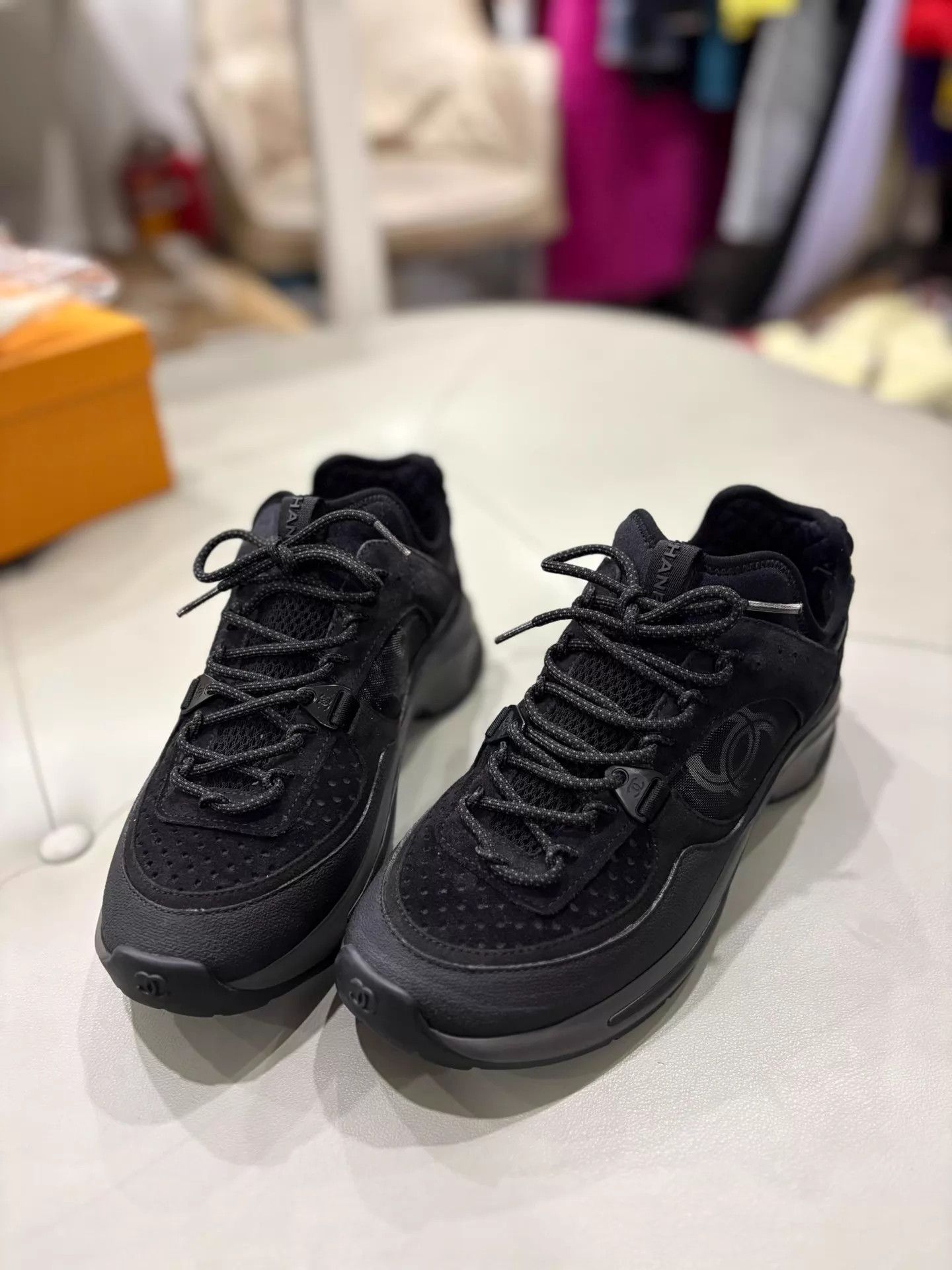 Chanel Chanel 23 Black Warrior Elevated Sneaker 99 New EU37 Size US 6.5 / IT 36.5 - 2 Thumbnail