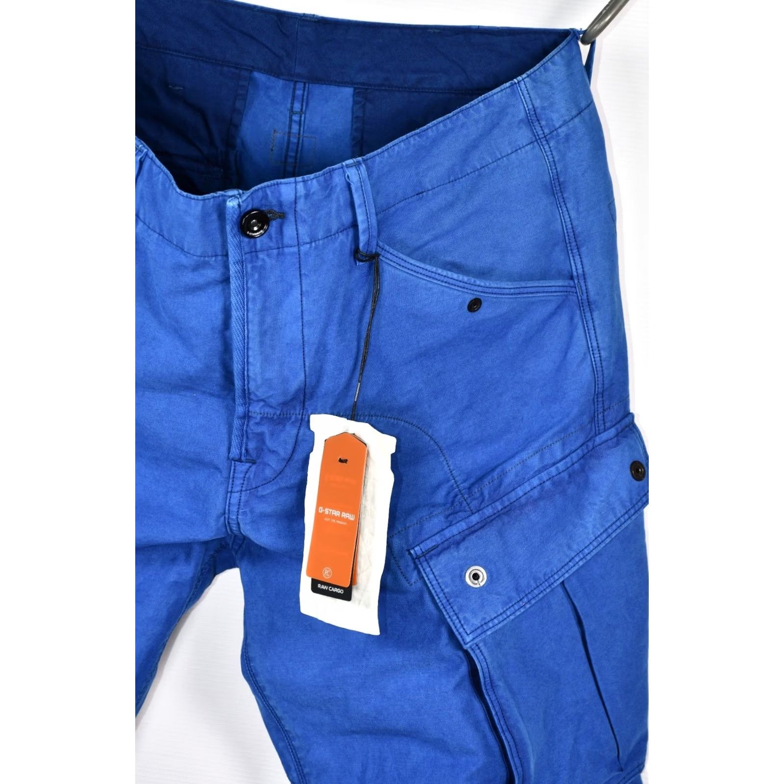 G-Star G-Star Cargo RCO Rovic Loose Deep Blue Men's W33 L32 Jeans Inseam 32 Cargo Style Pockets Regular Size 33 Blue Colored Size US 33 - 4 Thumbnail