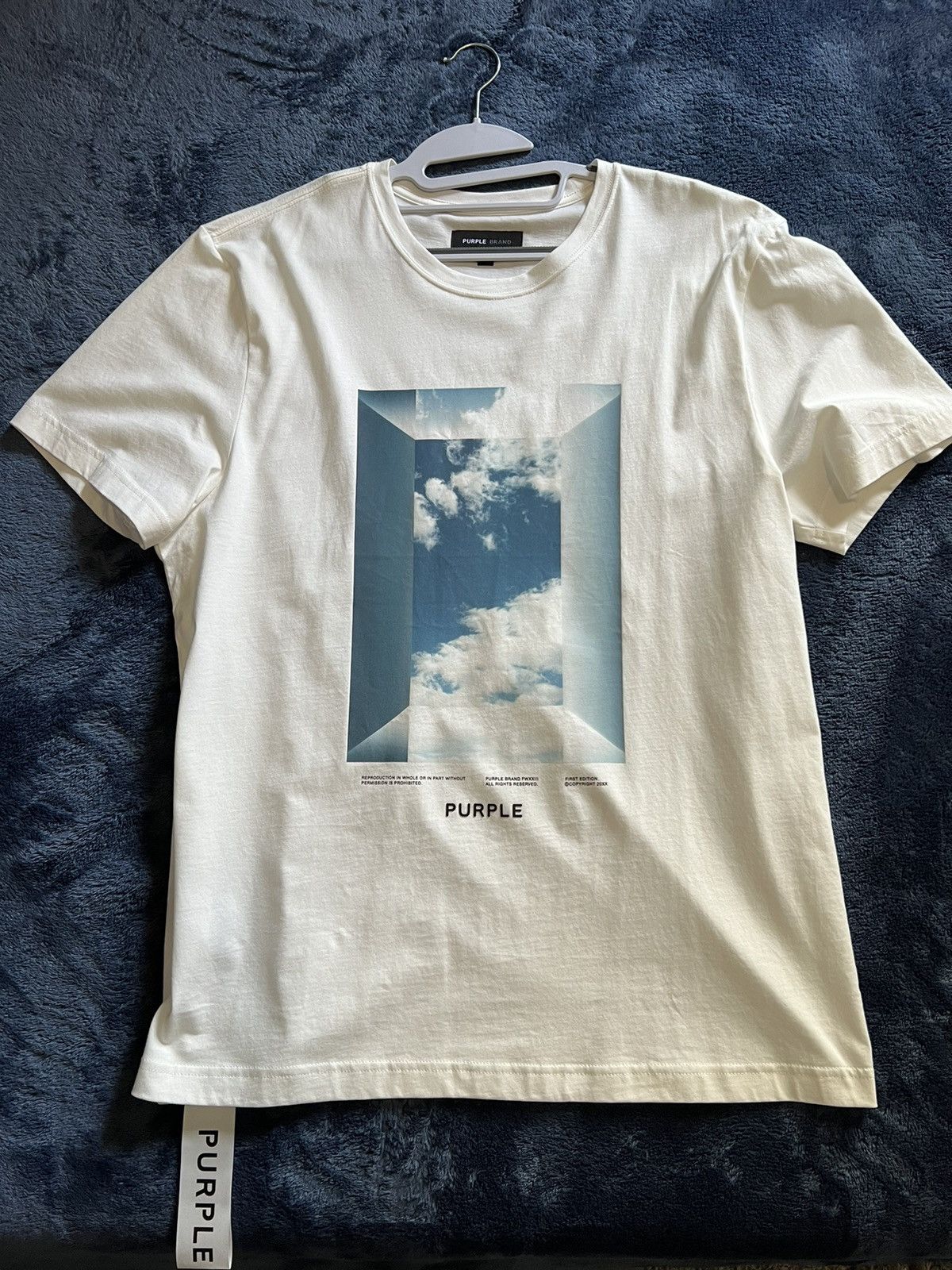 image of Purple White Sky Prism Shirt, Men's (Size Large)