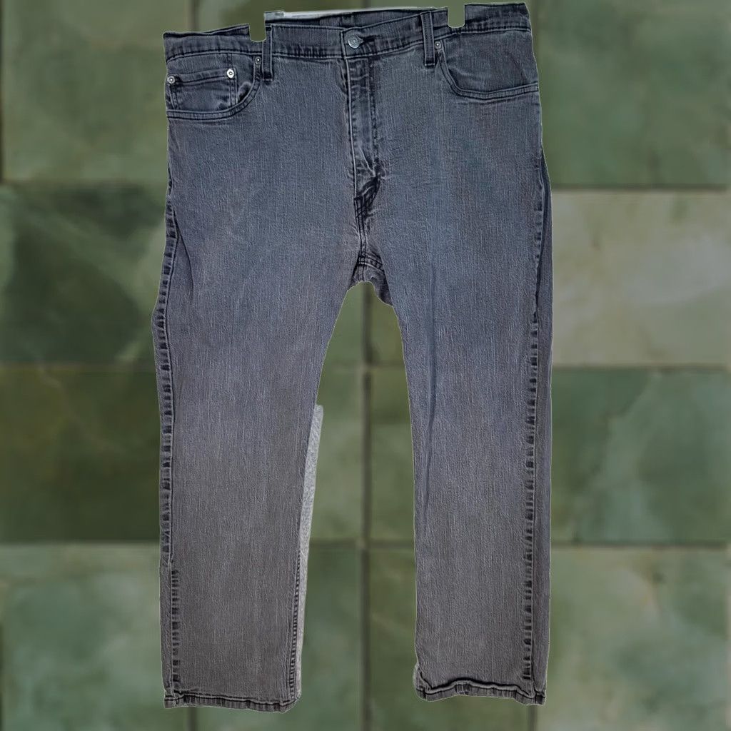Levi's Levi's 559 Jeans Men's 40X30 Gray Denim Stretch Straight Leg Zip Fly 5-Pockets Size US 40 / EU 56 - 1 Thumbnail