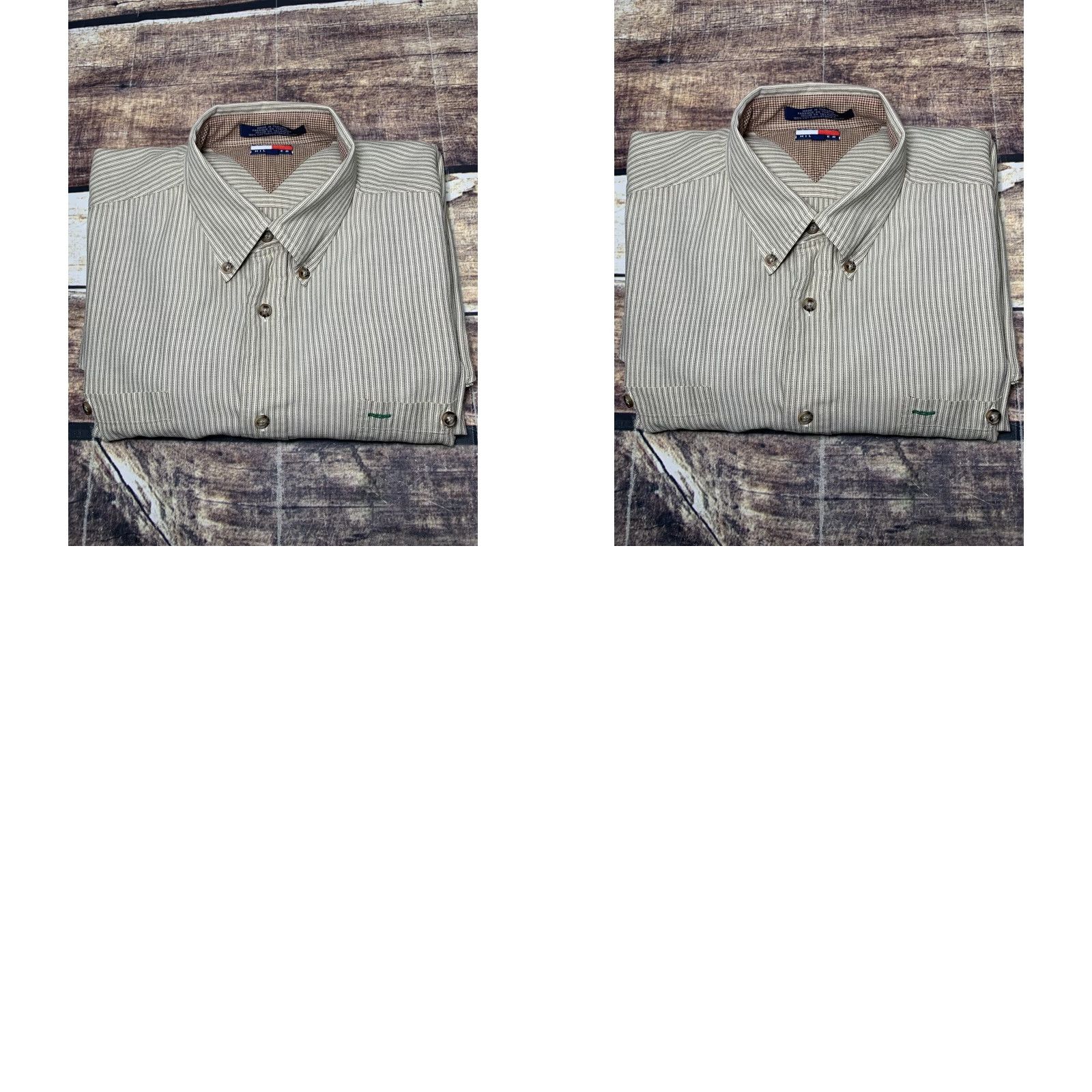 Tommy Hilfiger Tommy Hilfiger Mens Long Sleeve Button-Down Shirt XL Brown White Multicolor Plaid Logo Knit Cotton Regular Collared Business Casual Size US XL / EU 56 / 4 - 8 Thumbnail