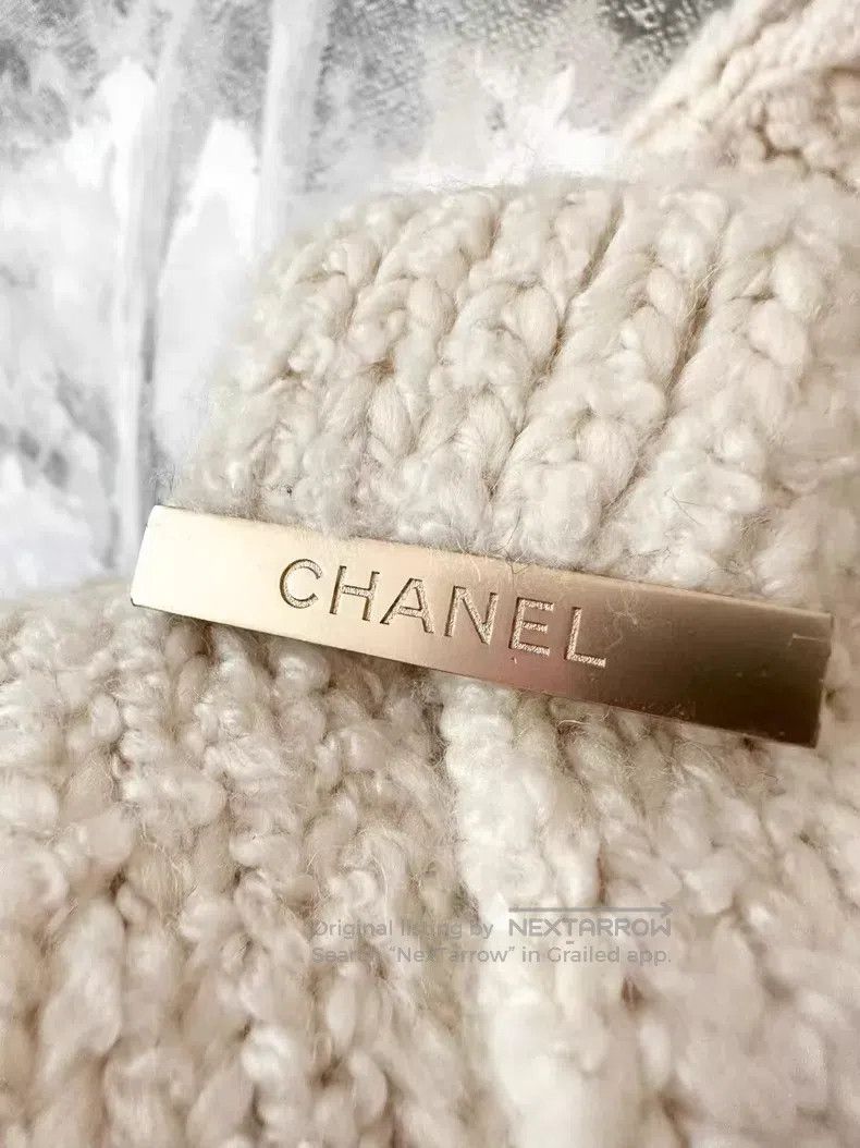 Chanel Chanel Woollen knitted sweater jacket Size S / US 4 / IT 40 - 3 Thumbnail