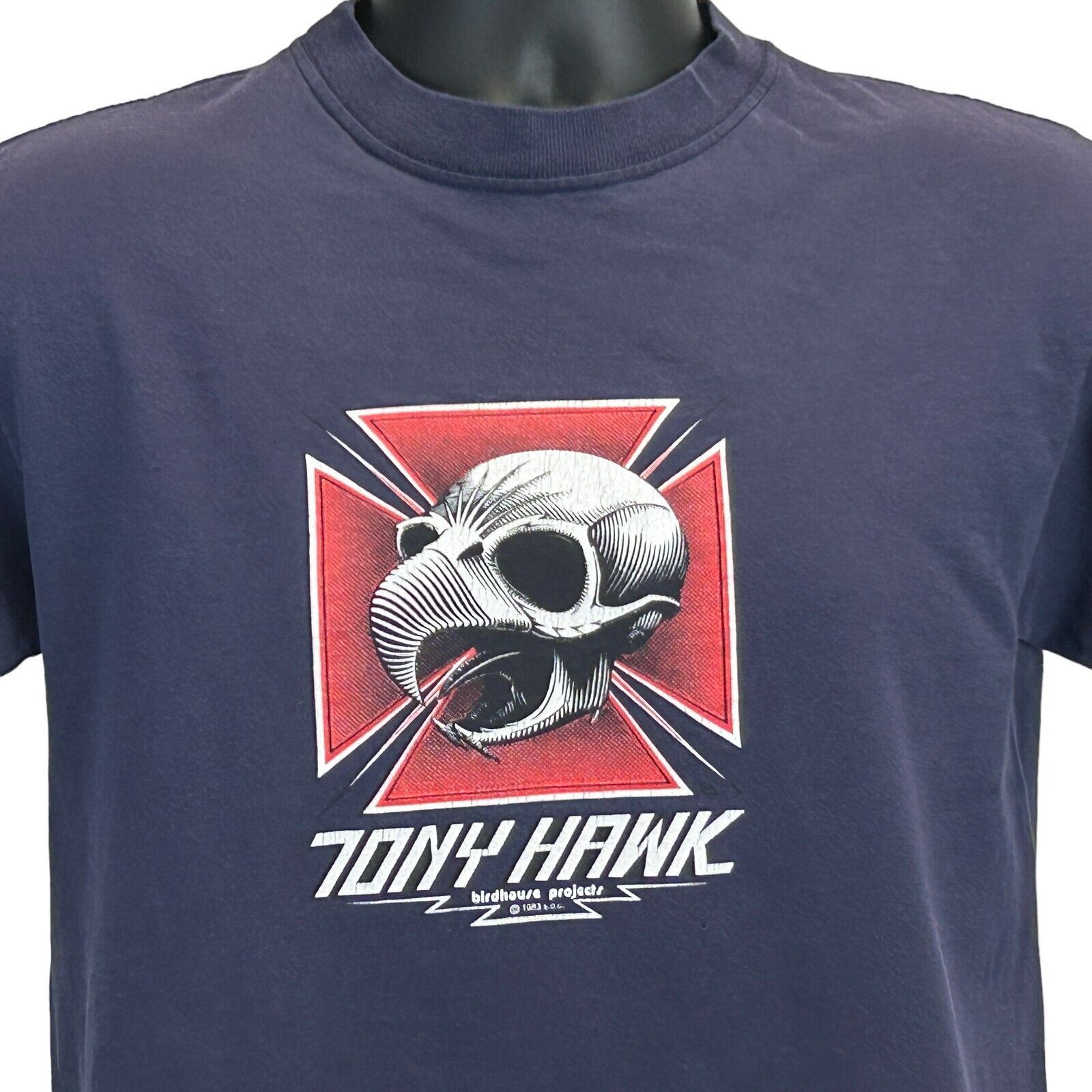 image of Tony Hawk Birdhouse Projects Vintage T Shirt Small Skating in Blue, Men's