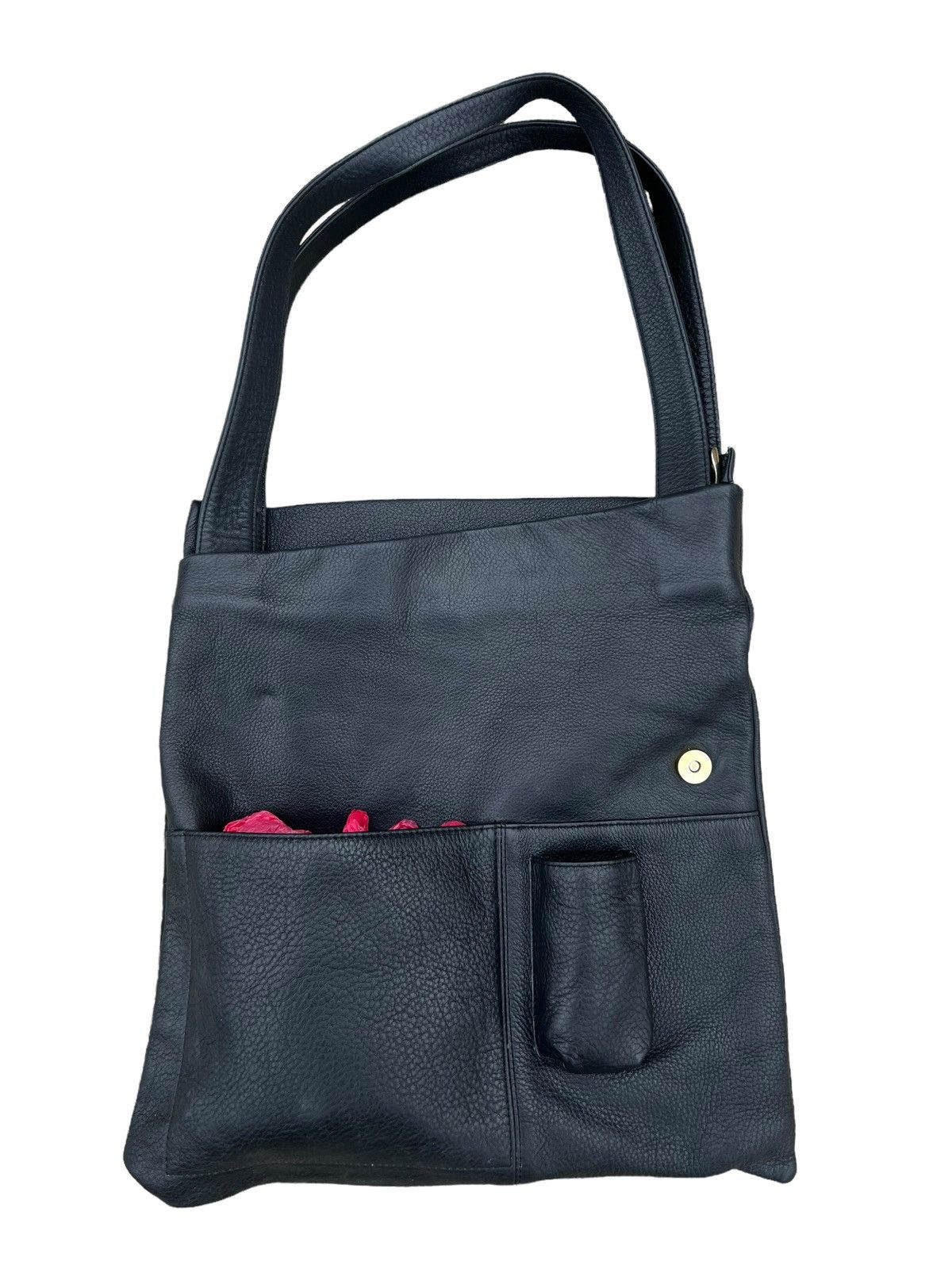 Leather TAKANO Japan Black Leather Asymmetrical Tote Bag Size ONE SIZE - 24 Thumbnail