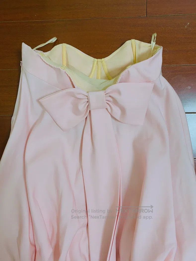 Valentino Valentino Pink bandeau flower bud bow dress Size S / US 4 / IT 40 - 8 Thumbnail