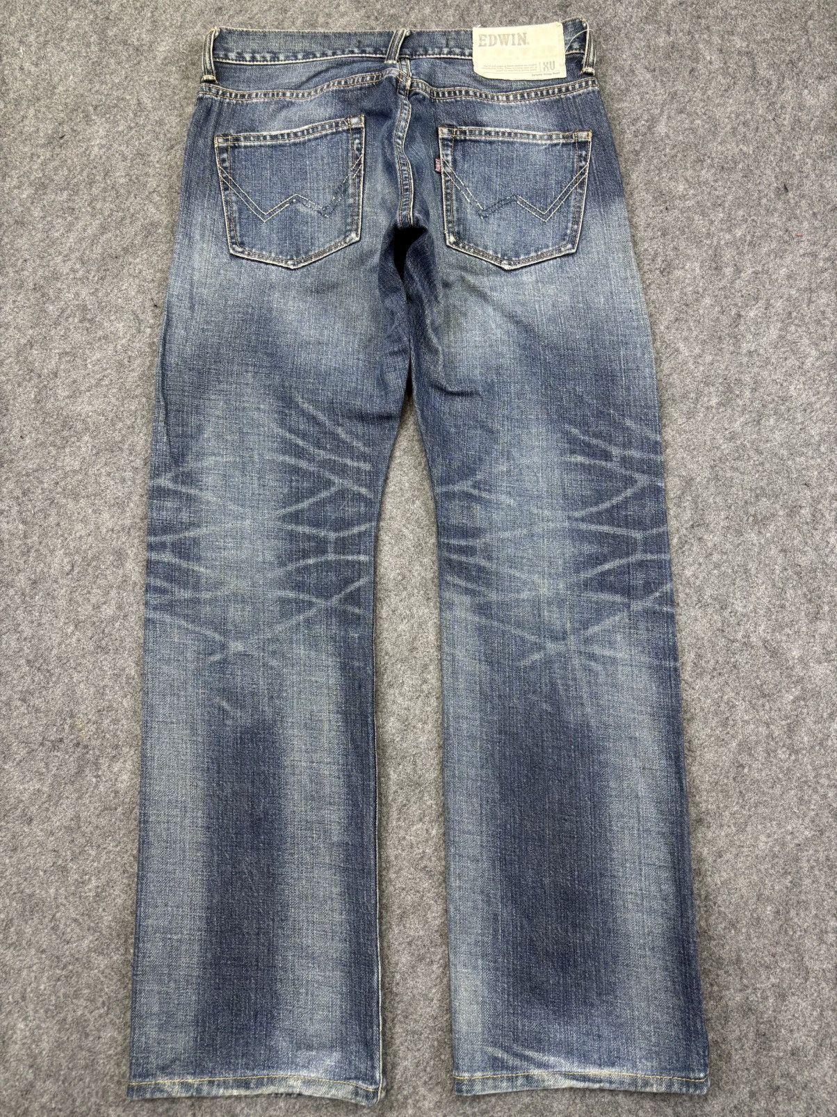 Edwin 💥Raw Fades💥Vintage Edwin Straight Cut Denim K4 Size US 31 - 13 Thumbnail