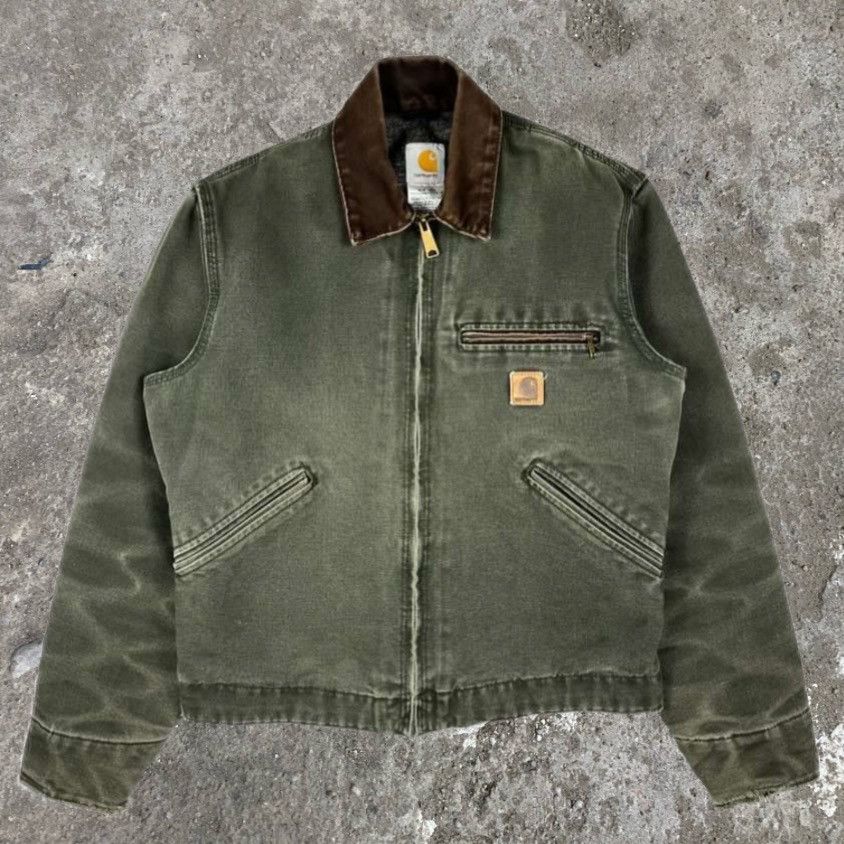 Carhartt VTG Detroit Jacket J97 Moss Green | Grailed