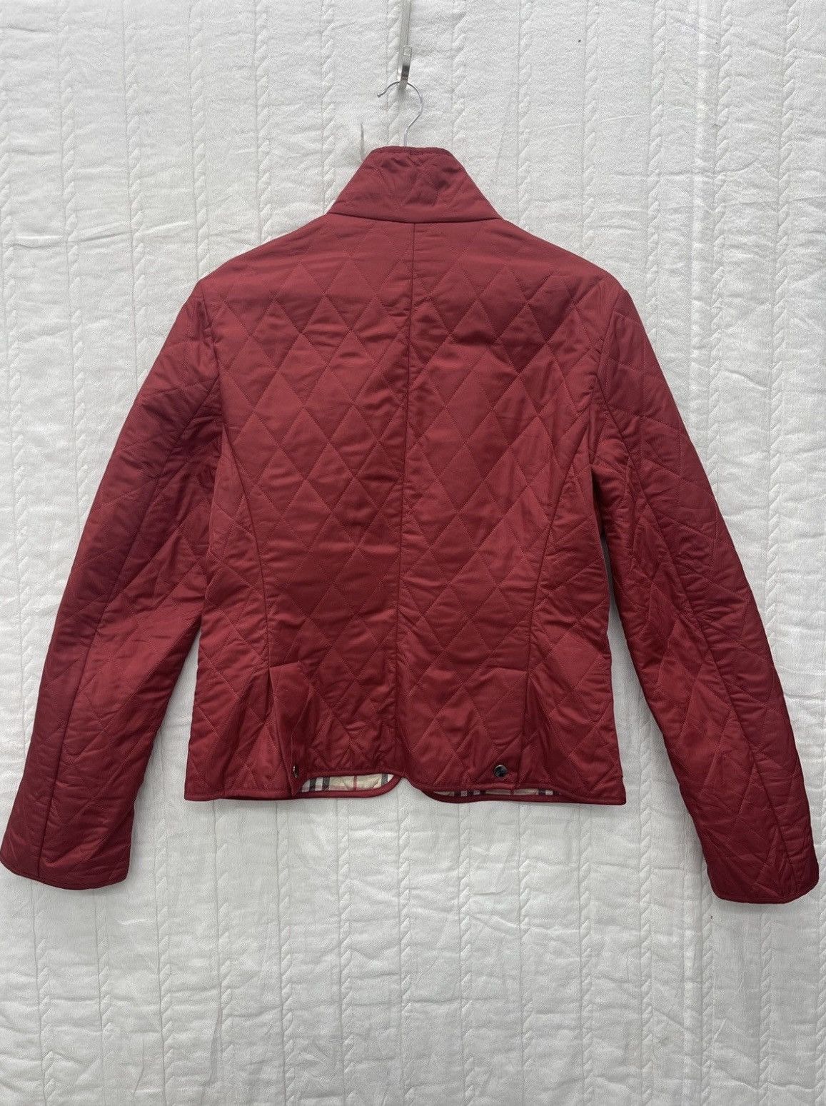 Burberry RARE💥BURBERRY RED QUILTED JACKET Size M / US 6-8 / IT 42-44 - 5 Thumbnail
