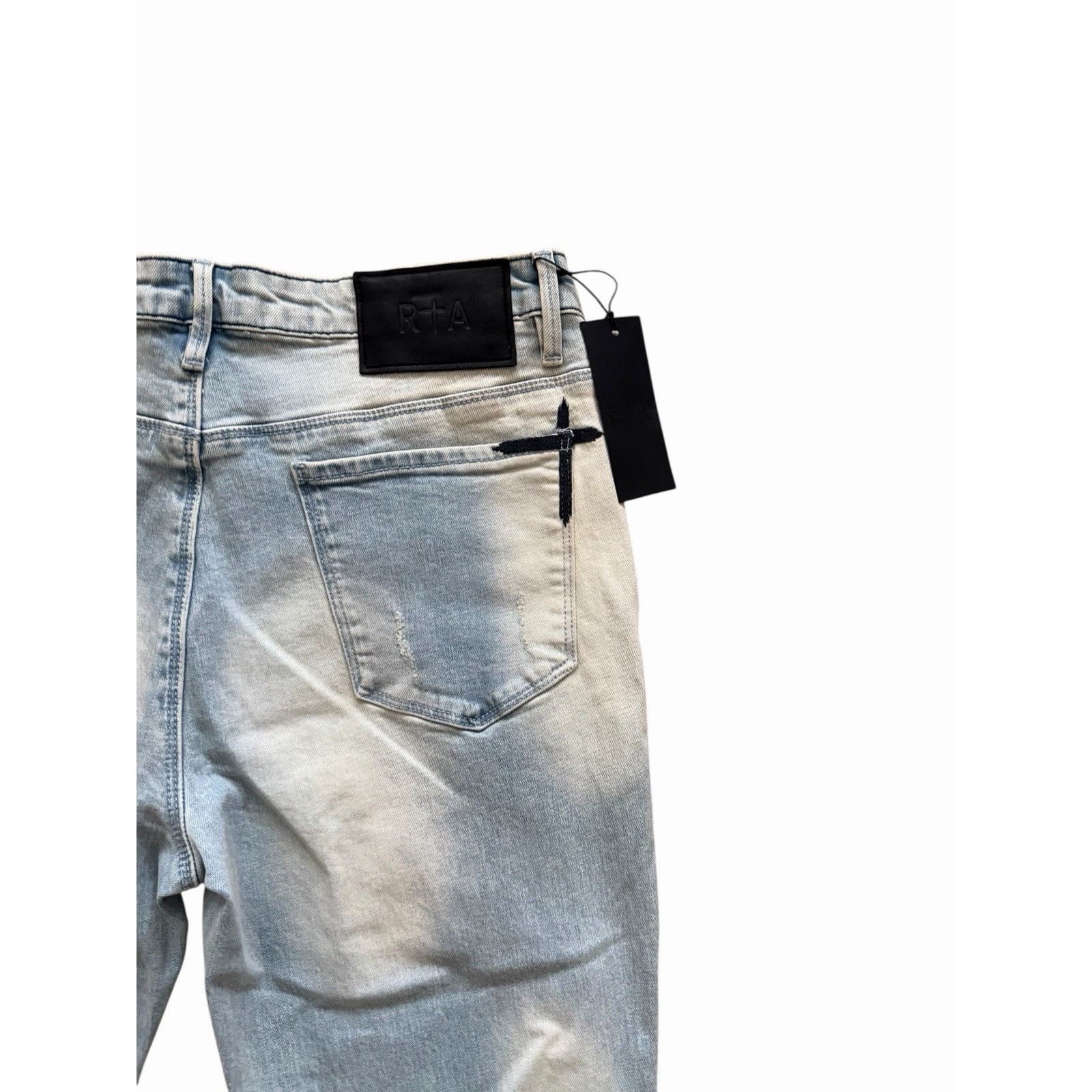 Rta RtA Mens Strikethrough Jeans Bootcut Blue Cloud Size 33/32 Size US 33 - 6 Thumbnail