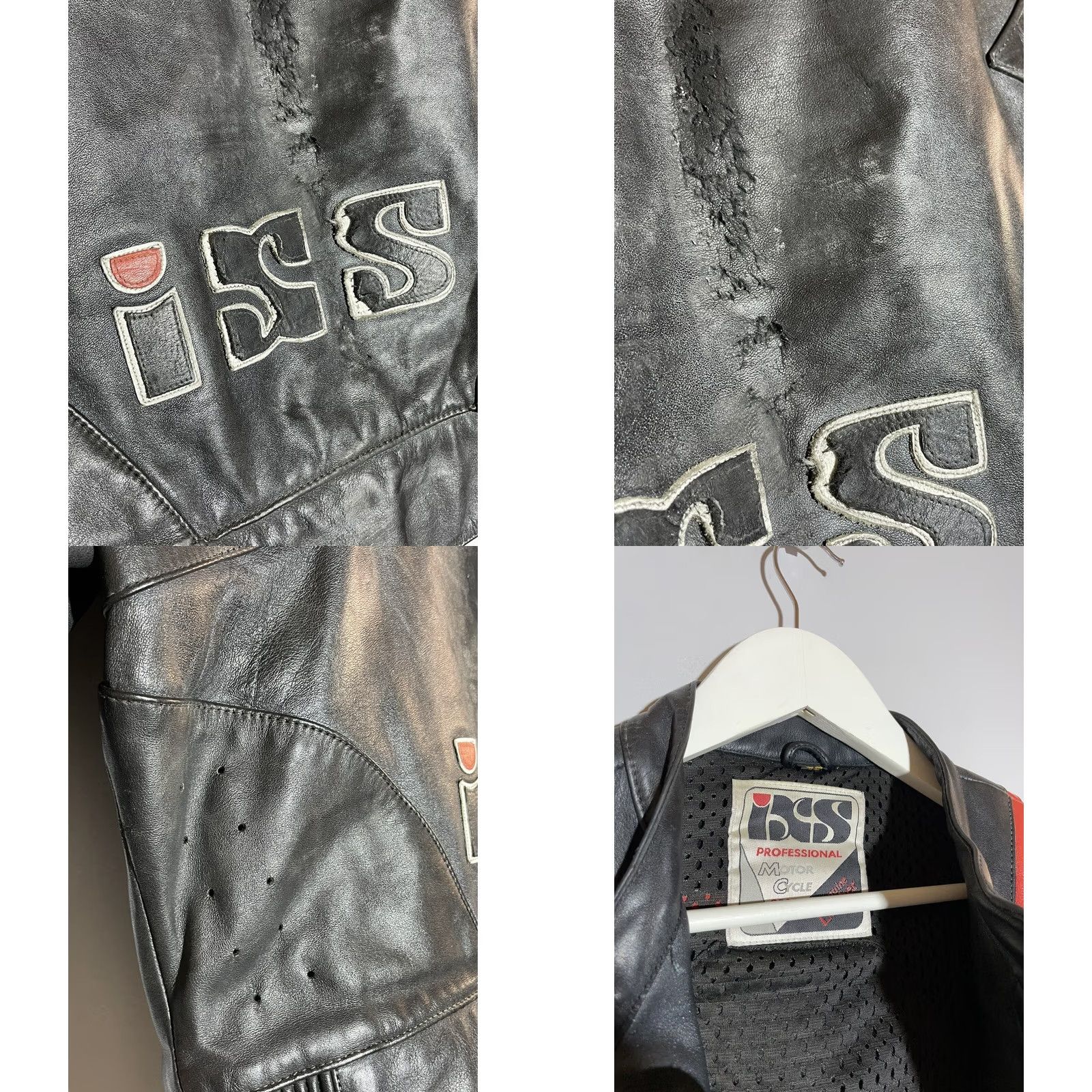 Vintage VINTAGE Patchwork IXS Leather Jacket Motorcycle Mens Regular Size M Black Size US M / EU 48-50 / 2 - 9 Thumbnail