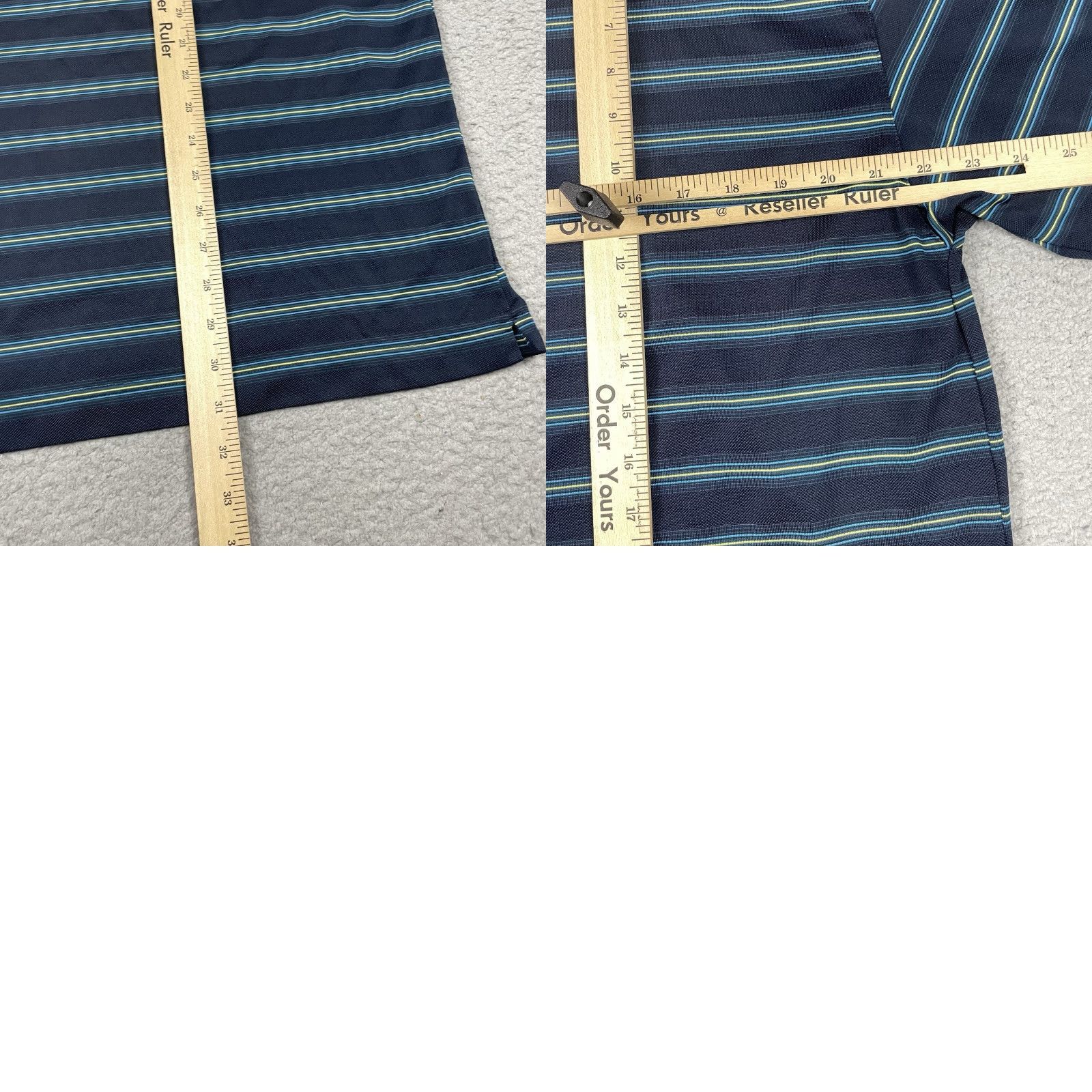 Nike Nike Golf Polo Shirt Mens XL Blue Striped Performance Swoosh Check Logo Casual Polo Shirt Nike Dri-Fit Golf Size US XL / EU 56 / 4 - 8 Thumbnail