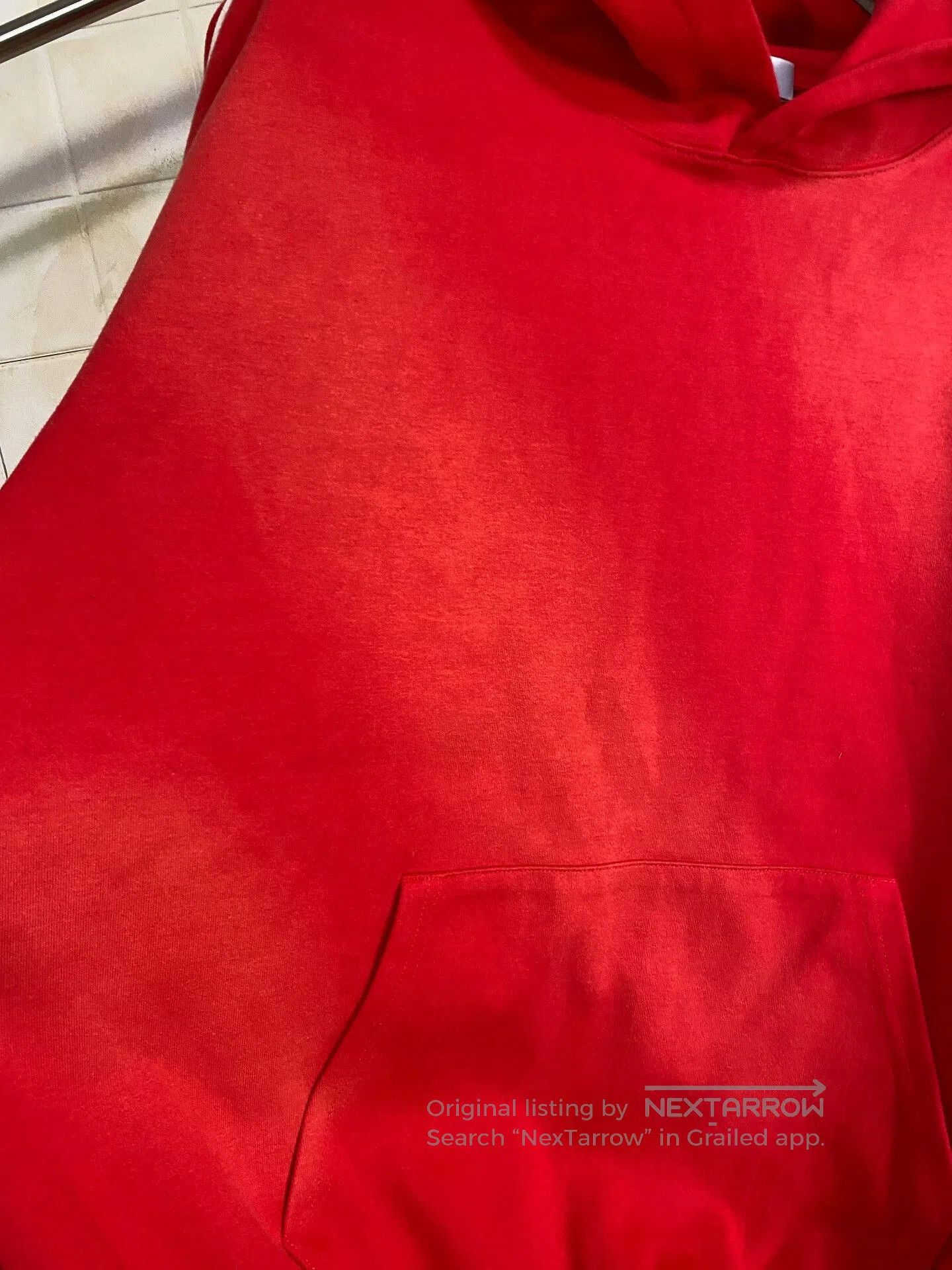 Vintage Red Striped Hoodie by Galliano Landor. Size US L / EU 52-54 / 3 - 7 Thumbnail