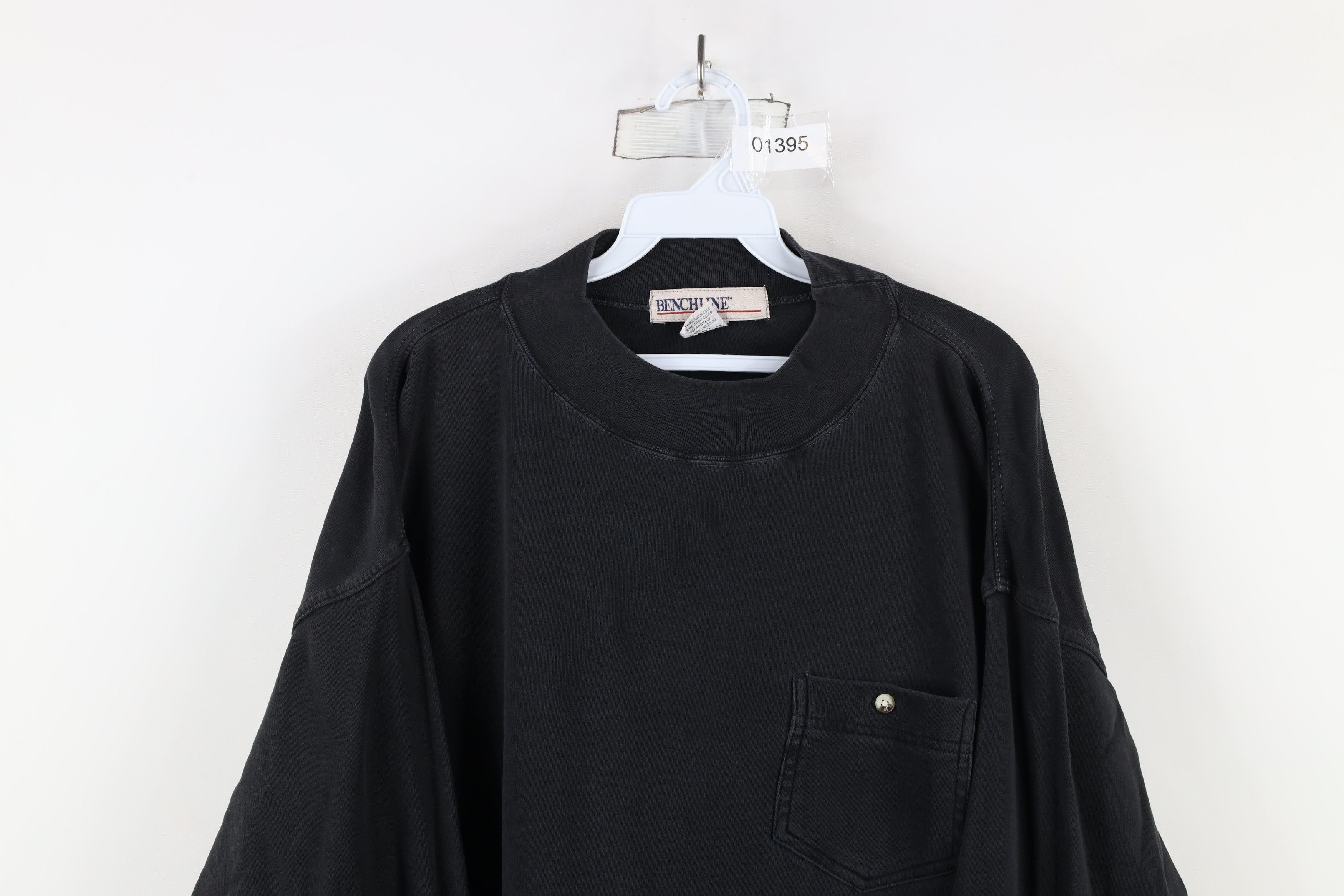 Vintage Vintage 90s Streetwear Knit Mock Neck Long Sleeve T-Shirt Size US XL / EU 56 / 4 - 2 Thumbnail