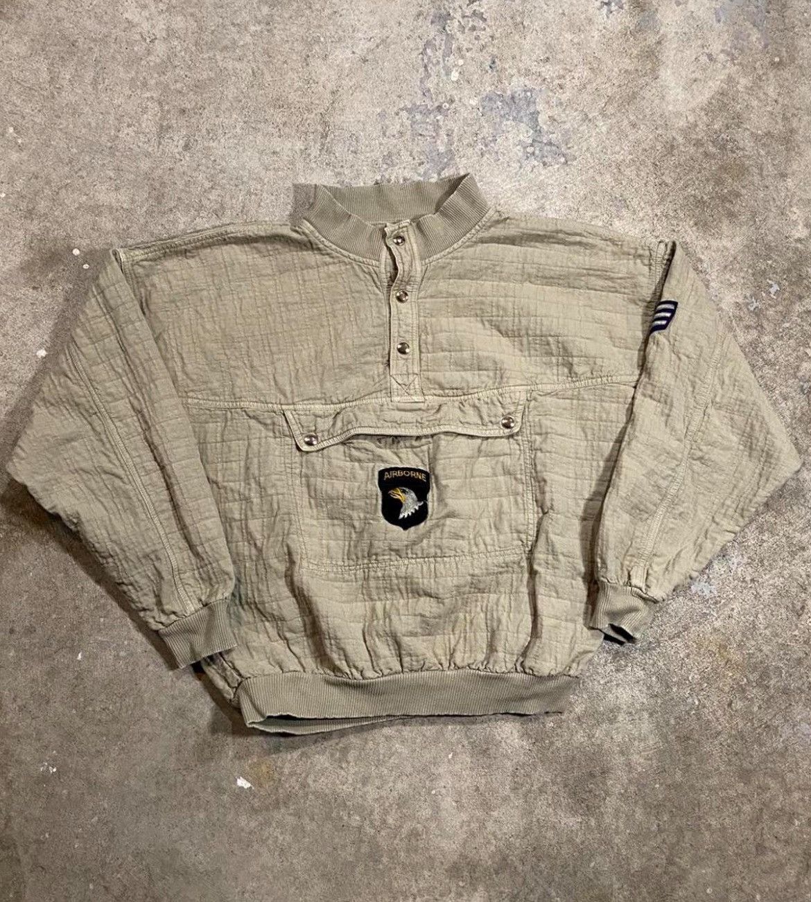 Vintage Vintage army patch button quarter zip Size US M / EU 48-50 / 2 - 1 Thumbnail