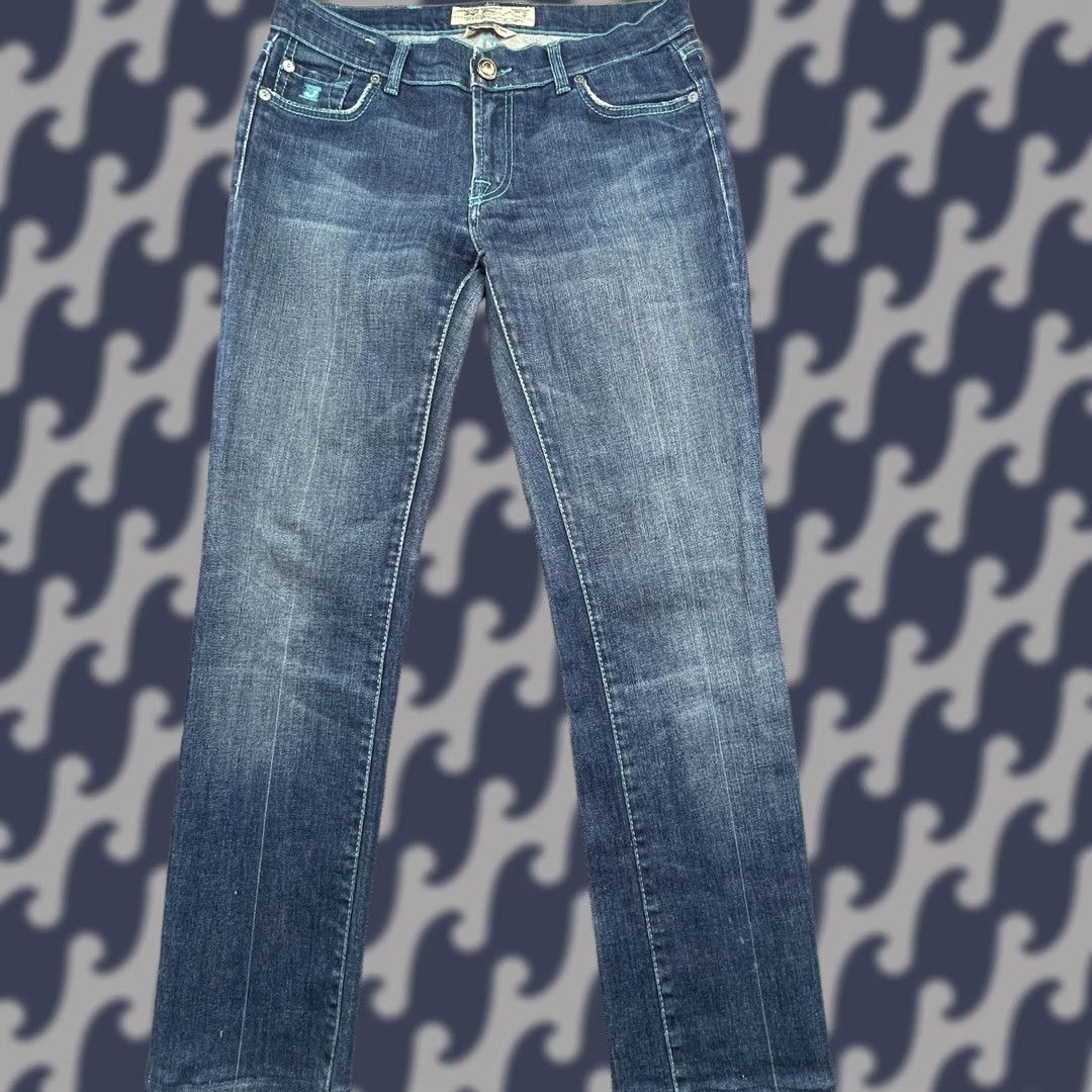 Jacob Cohen Jacob Cohen J711-S Jeans Womens W32 L29 Blue Denim Slim Fit Straight Mid Rise Size 24" / US 00 / IT 34 - 1 Thumbnail