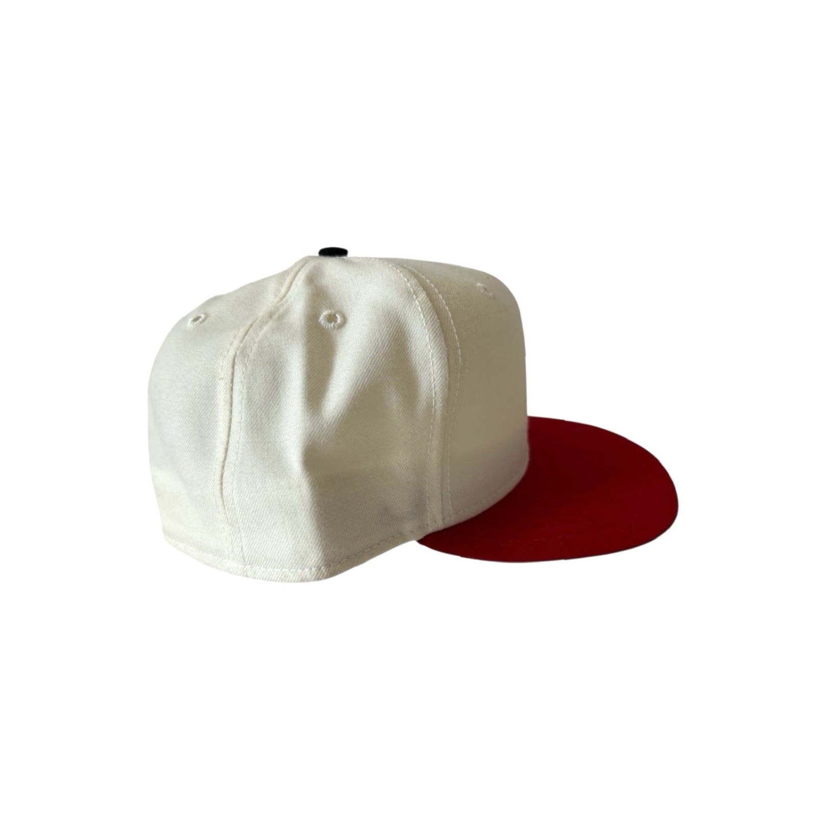 New Era VINTAGE New Era Baseball Cap Wool Ohio Pro Model fitted 7 1/2 NWOT Deadstock USA Mens White Red OH Gothic Embroidered 90s Cap Size ONE SIZE - 3 Thumbnail
