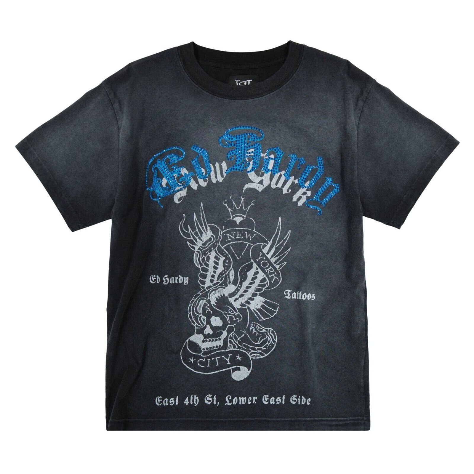 Ed Hardy Ed Hardy T-Shirt NYC Eagle Rhinestone Boxy Relaxed Fit Tee Size US S / EU 44-46 / 1 - 2 Thumbnail