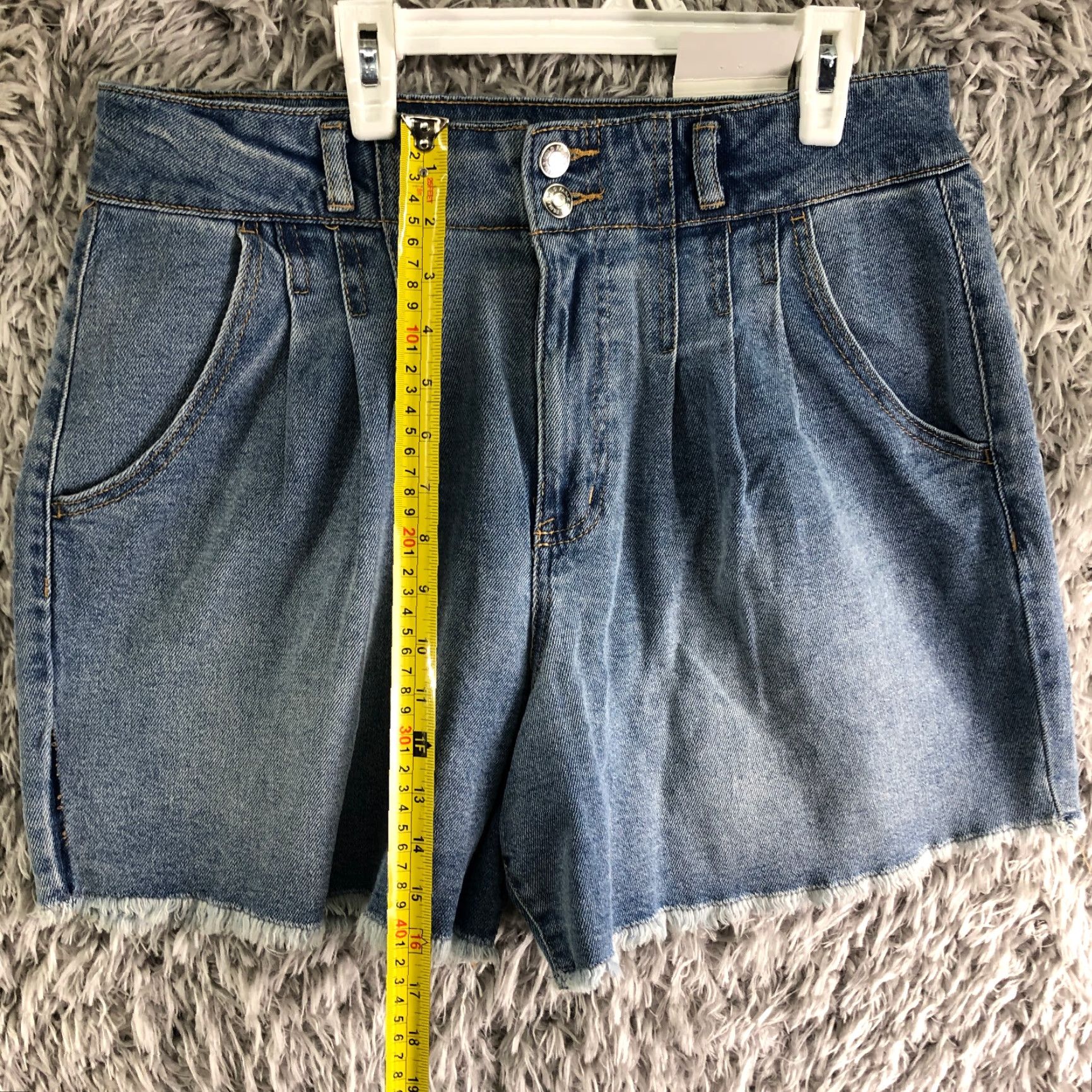 Vintage Wild Fable Highest Rise A-Line Womens Size 12 Blue Jean Shorts Size 34" / US 12 / IT 48 - 3 Thumbnail