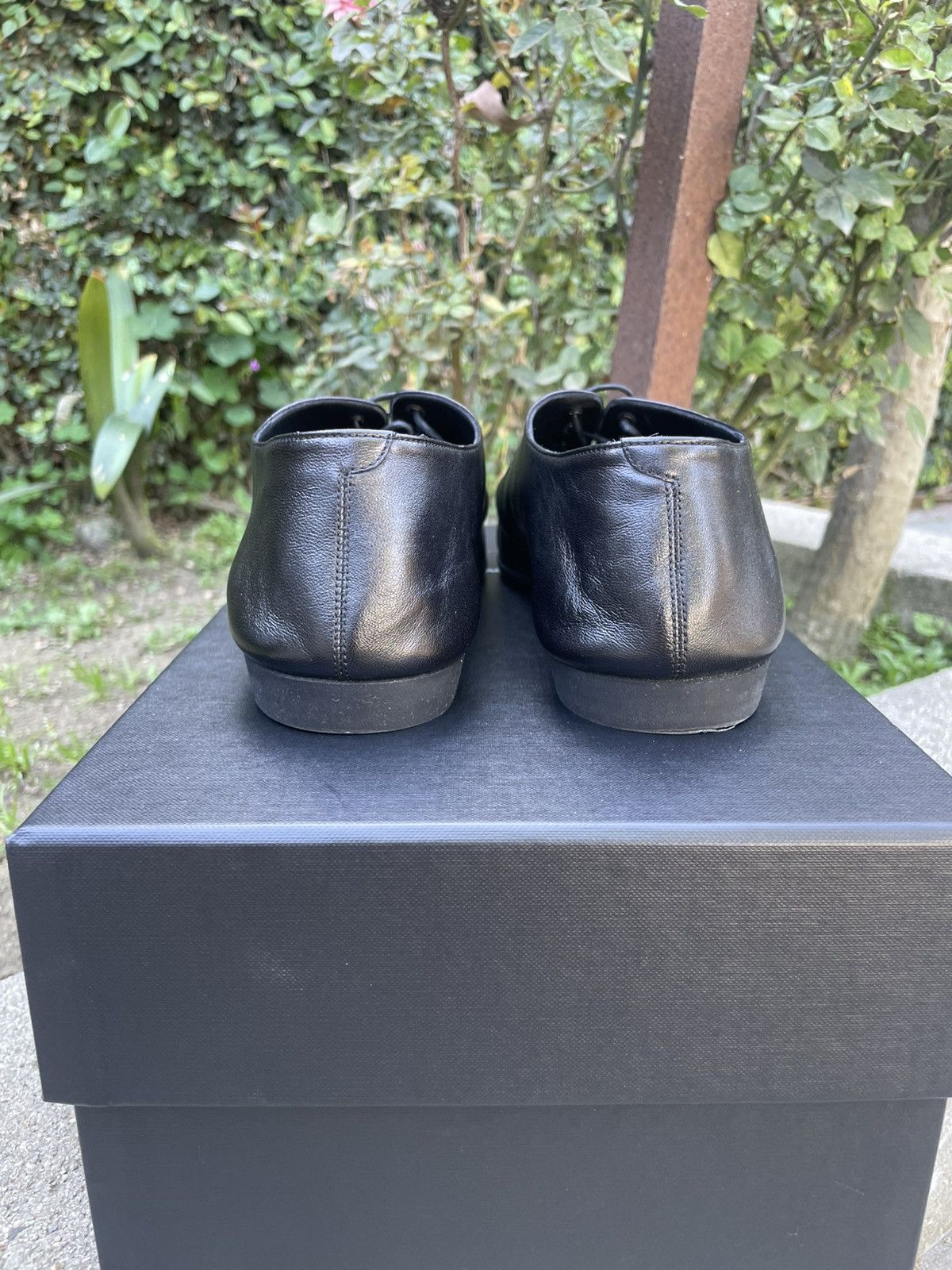 Saint Laurent Paris Saint Laurent Paris Lace Up Leather Shoes Black Low Top Size US 8 / EU 41 - 4 Thumbnail