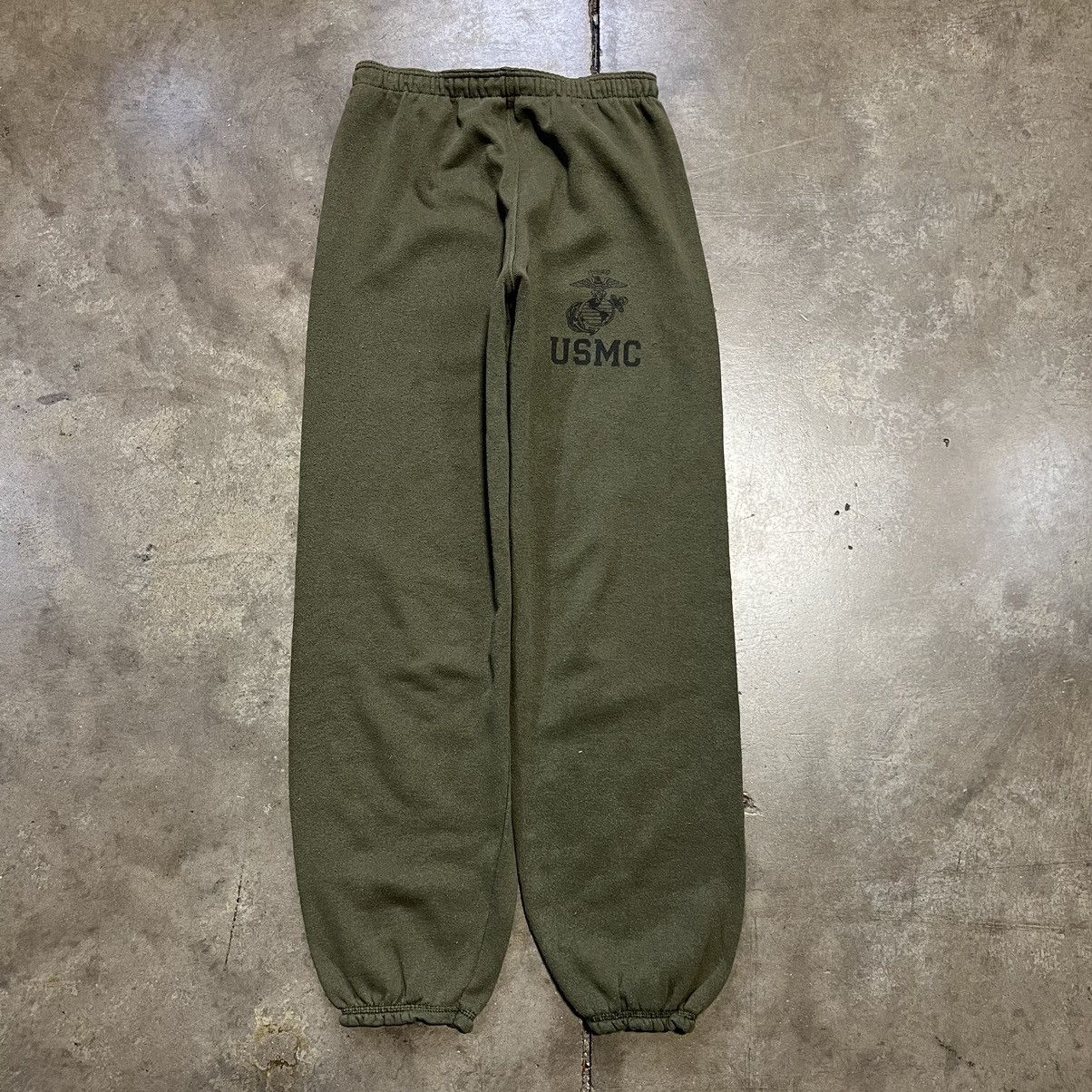 Vintage Vintage 90s USMC Sweatpant Jogger Olive Green Baggy Military Size US 28 / EU 44 - 3 Thumbnail