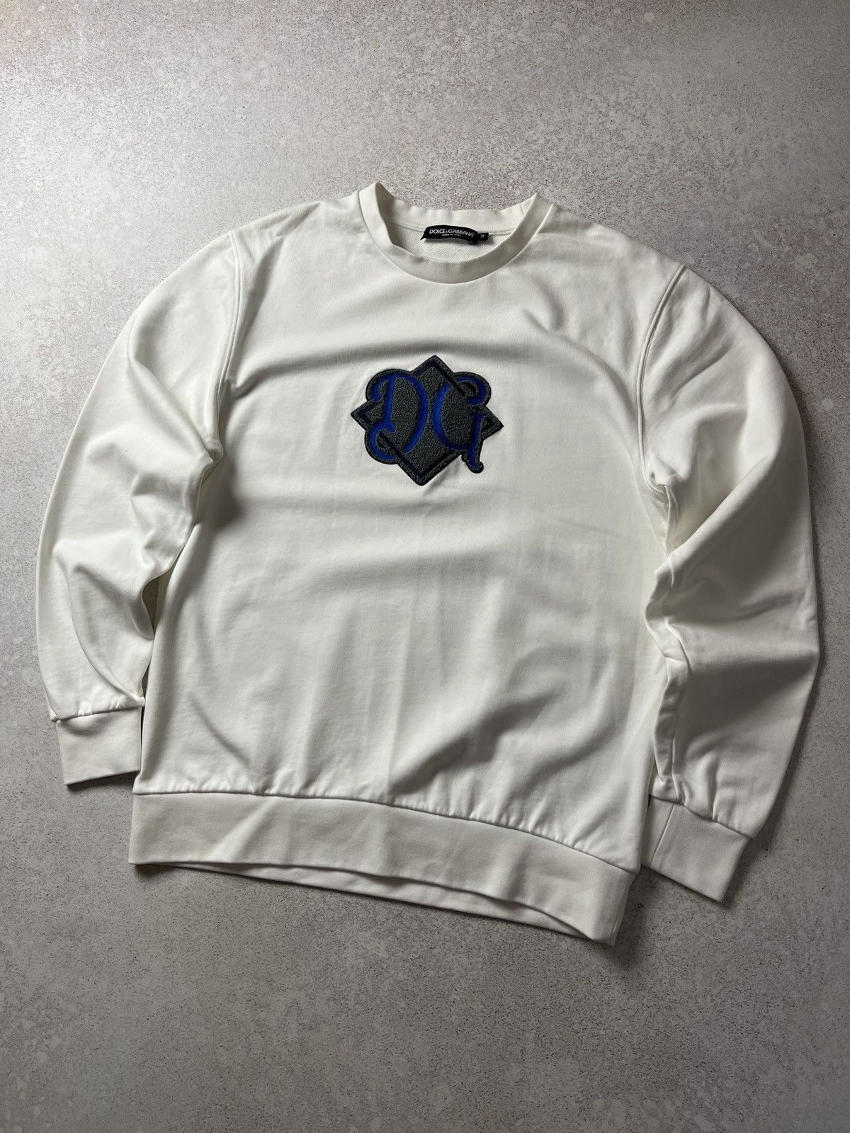 Dolce & Gabbana DDP DOLCE & GABBANA DG Logo Milano Cotton Sweatshirt White Size US L / EU 52-54 / 3 - 1 Thumbnail