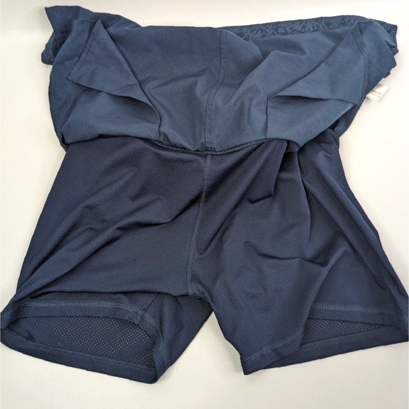 Orvis Orvis Skort Womens Large Blue Shattered Glass Embossed Pull On Skirt Inner Short Size 36" / US 14 / IT 50 - 2 Thumbnail