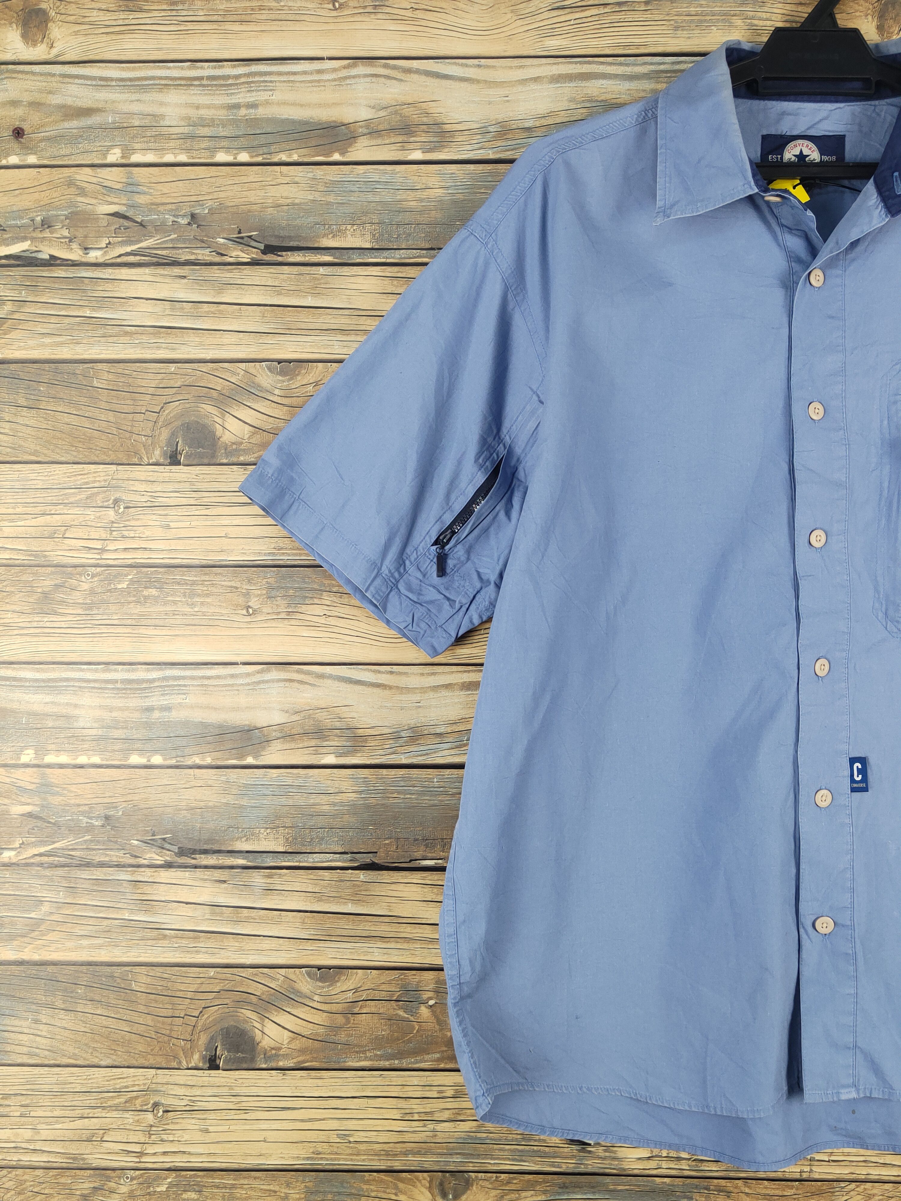 Converse Converse Blue Button Ups Shirts #W1650 Size US L / EU 52-54 / 3 - 4 Thumbnail