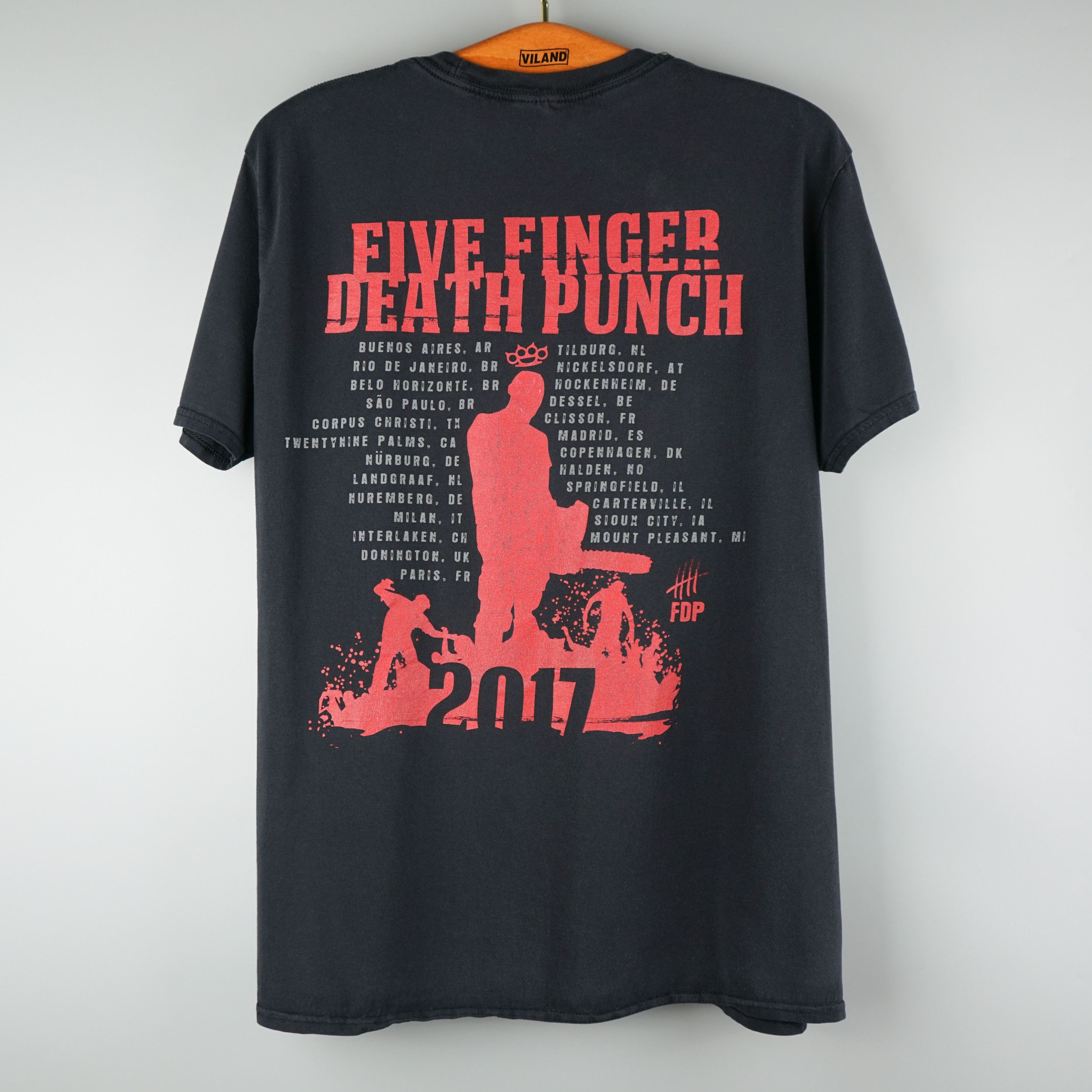 Band Tees × Vintage 2017 Five Finger Death Punch Tour T-Shirt Size US XL / EU 56 / 4 - 6 Thumbnail