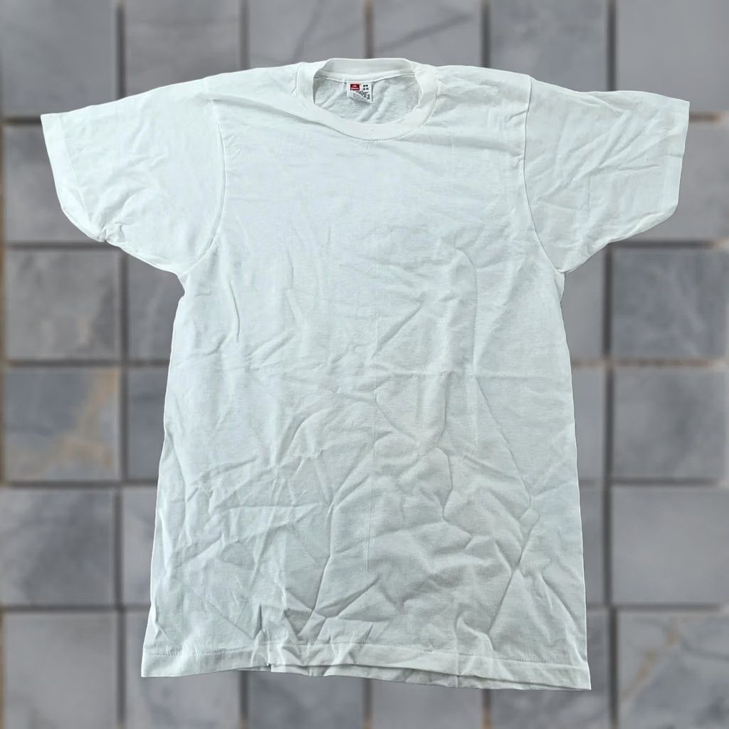 Hanes Vtg Hanes White Shirt Mens S Crewneck Short Sleeve Cotton Tee Size US S / EU 44-46 / 1 - 1 Thumbnail