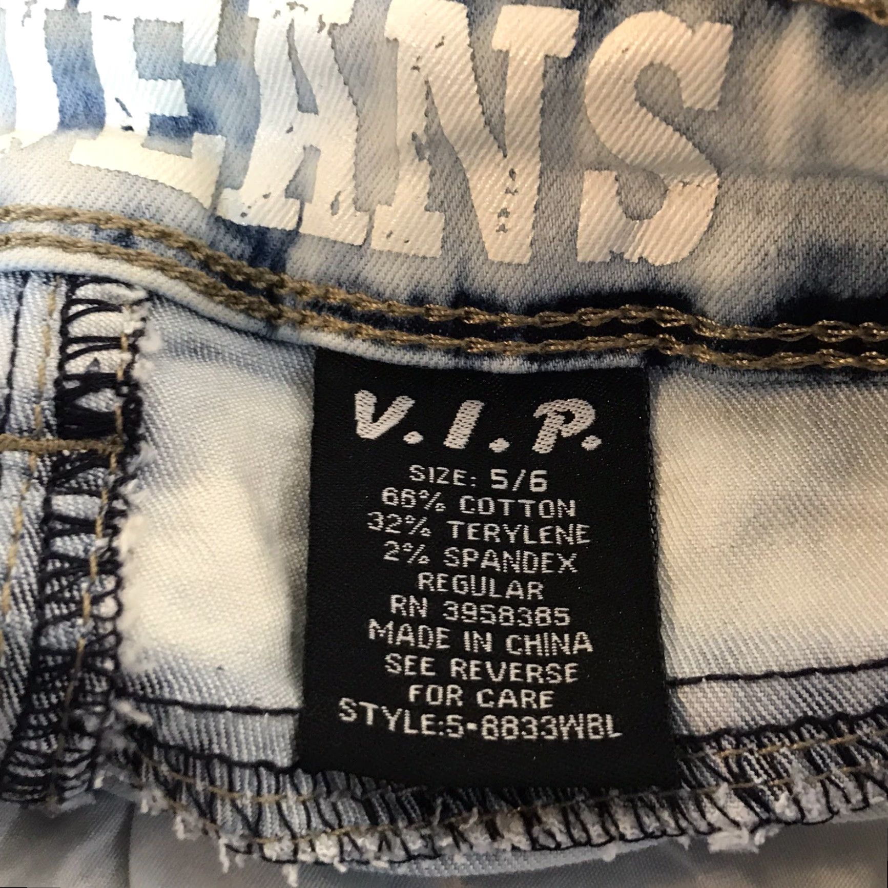 Vintage VINTAGE VIP Destroyed Skinny Jeans Jeans (Juniors) Size 5-6 EUC White/Blue Denim Acid Wash 28W 23in Inseam Womens Size 27" / US 4 / IT 40 - 4 Thumbnail