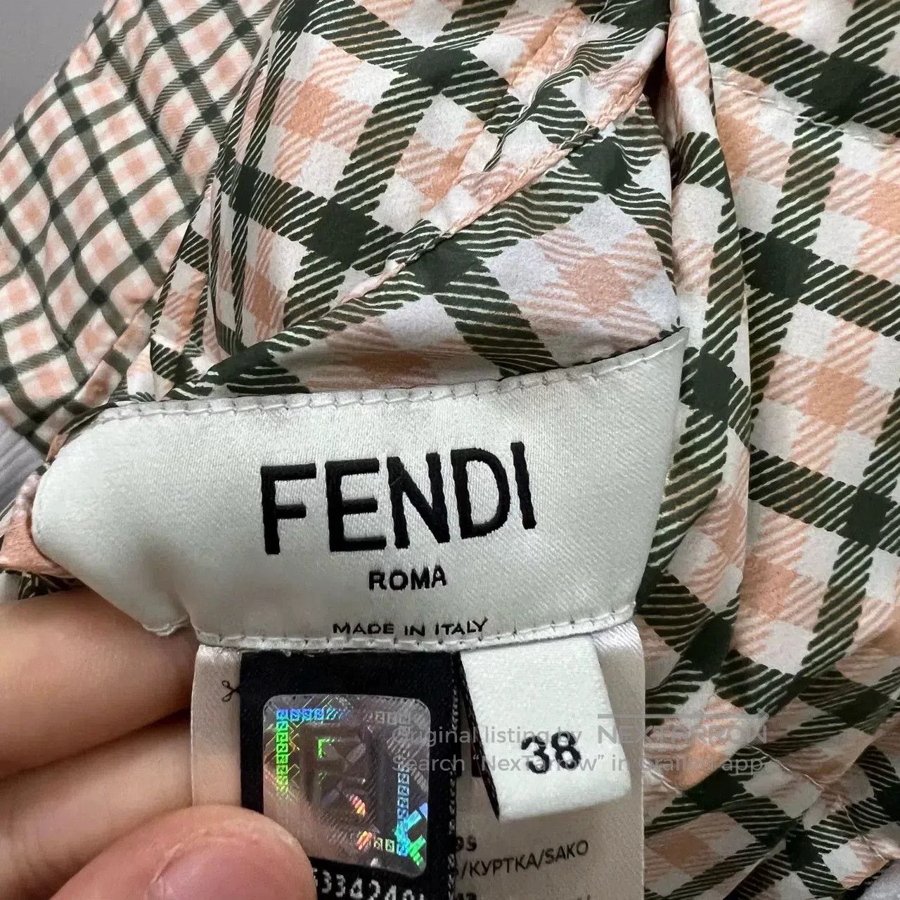 Fendi FENDI Back Embroidery Logo Double-Sided Check Jacket. Size S / US 4 / IT 40 - 4 Thumbnail