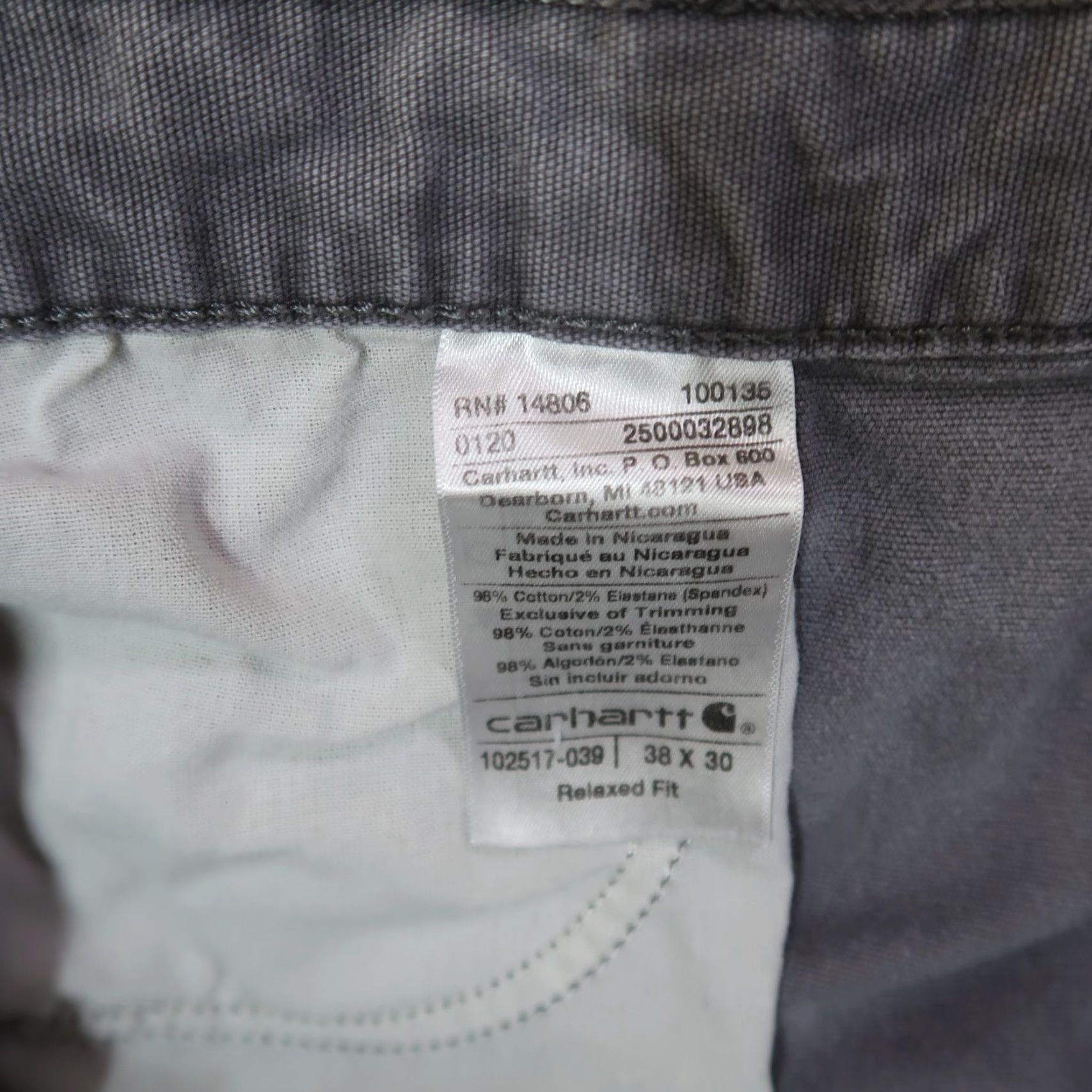 Carhartt VINTAGE Carhartt Relaxed Rigby Pants Men 38x30 Gray Canvas Workwear 90s Size US 38 / EU 54 - 4 Thumbnail