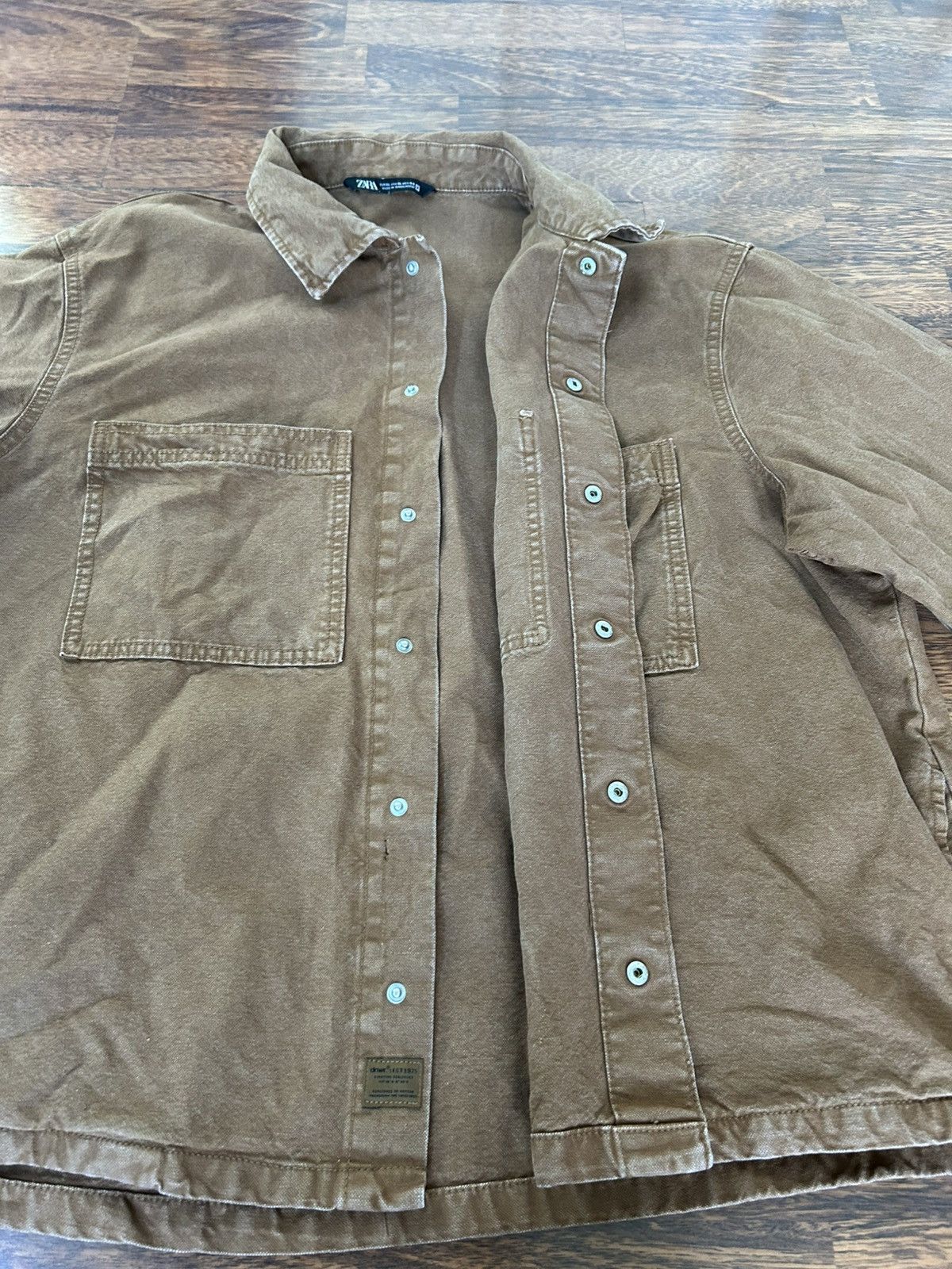 Zara Tan/brown denim Zara Jacket Size US XL / EU 56 / 4 - 4 Thumbnail