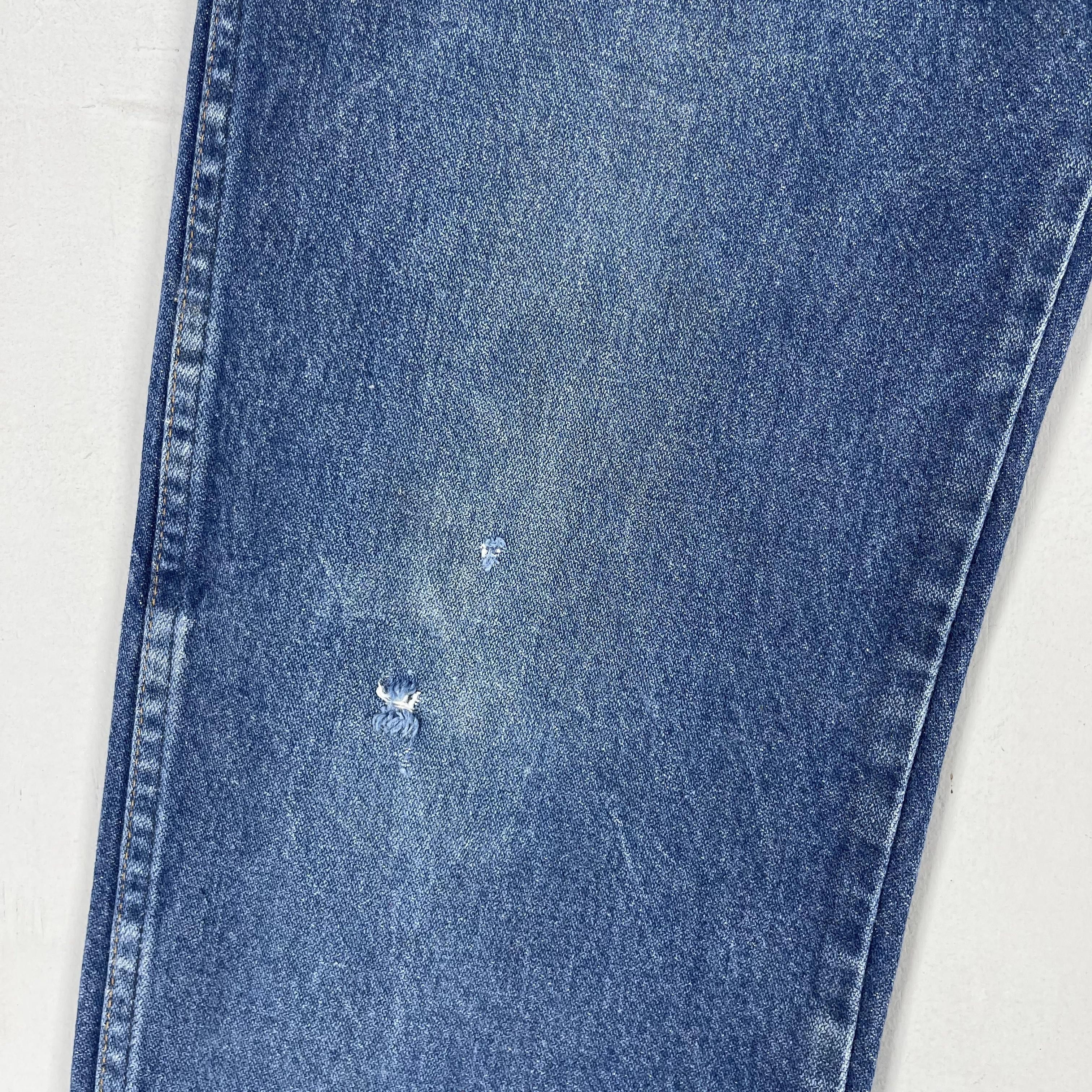 Vintage × Wrangler W31 L38 Vintage Wrangler Distressed Dirty Dark Wash Jeans Size US 31 - 5 Thumbnail