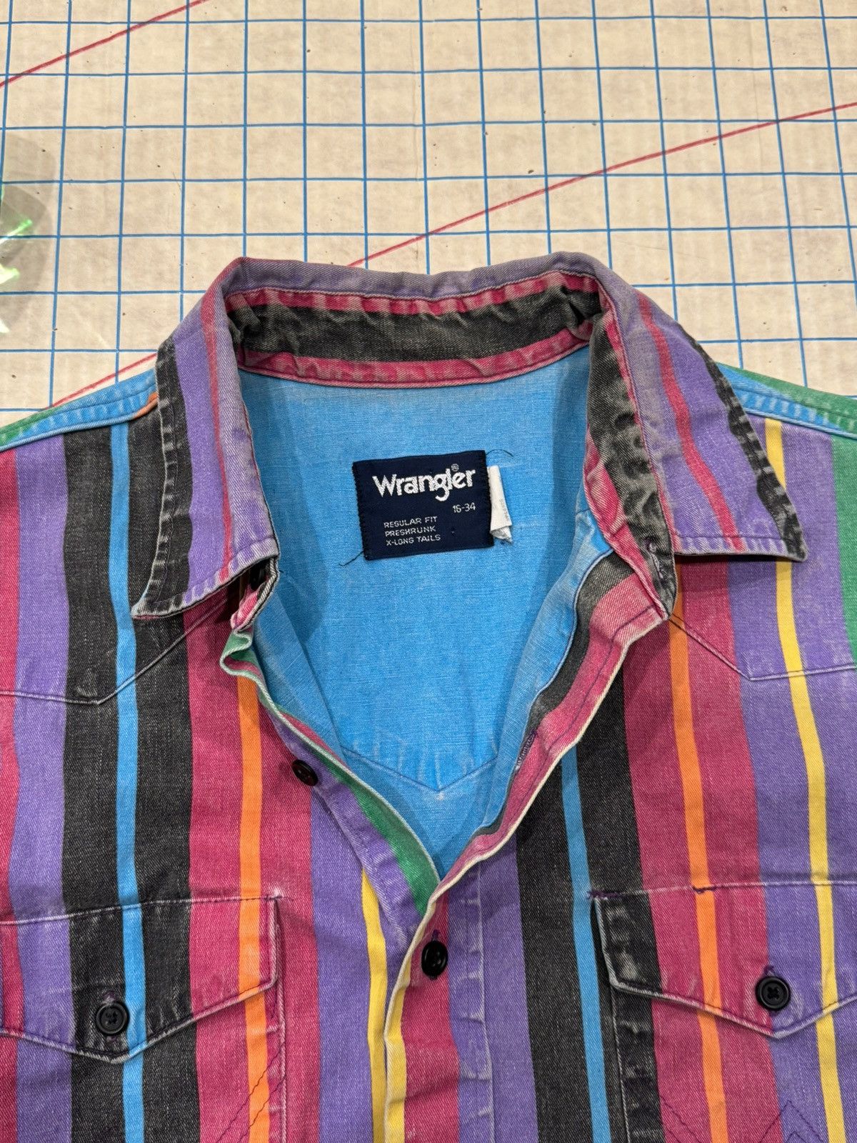 Wrangler Vintage Wrangler Brushpopper Button Up Cropped Size 16-34 Size US L / EU 52-54 / 3 - 4 Thumbnail
