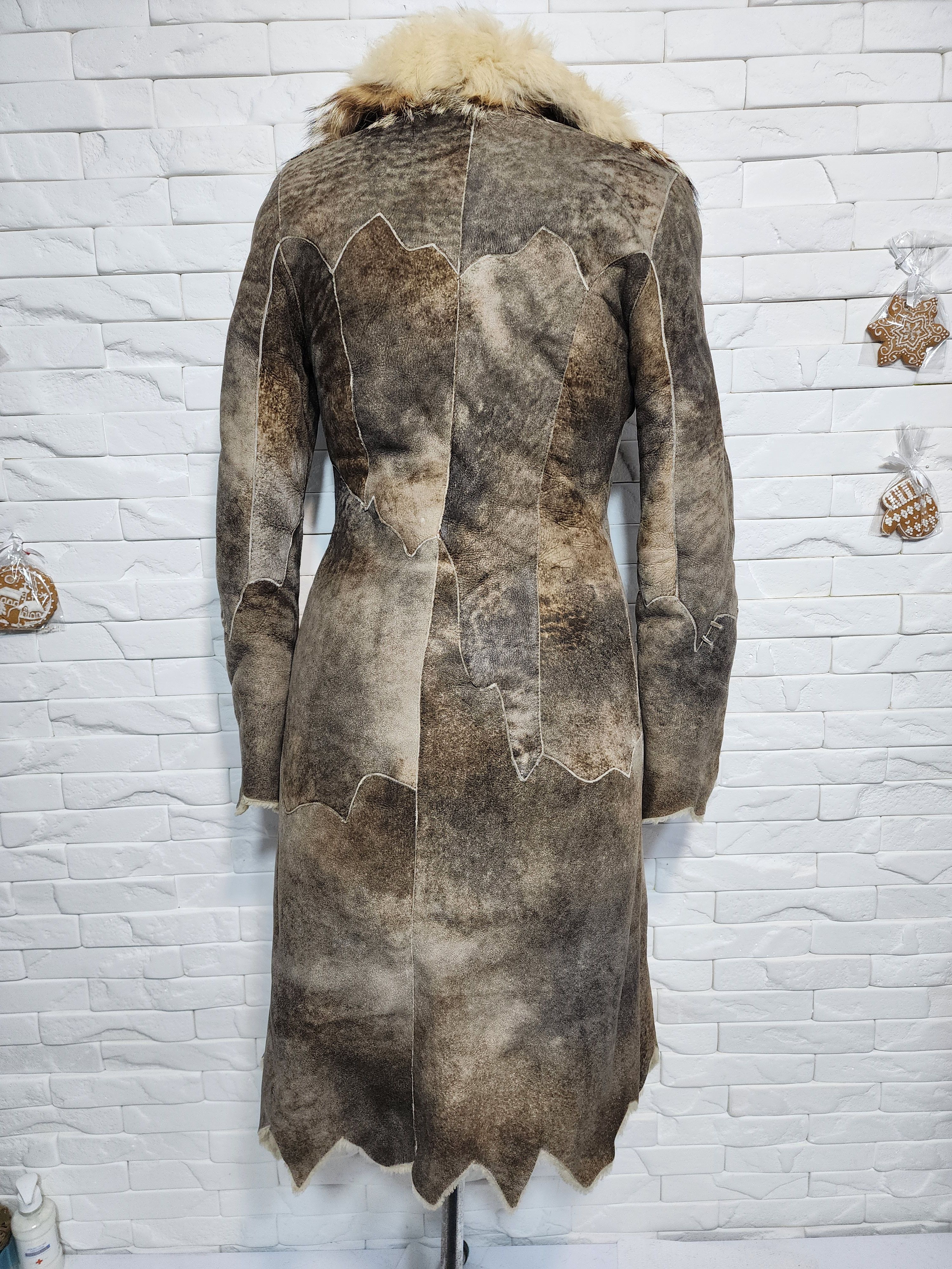 Furla Brown Women's Sheepskin Coat: Leather Winter Outerwear Size S / US 4 / IT 40 - 4 Thumbnail