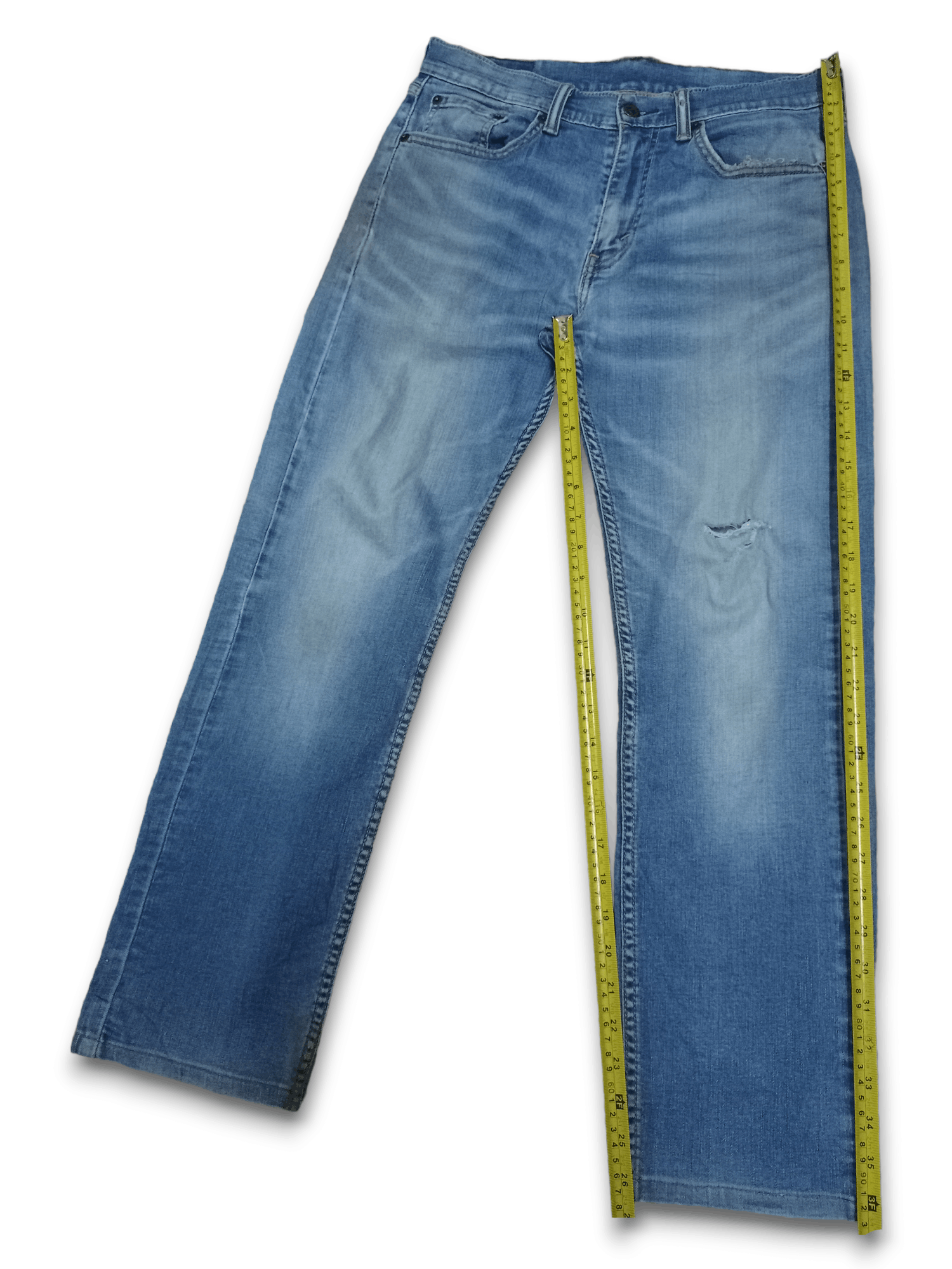 Levi's × Levi's Vintage Clothing Vintage Levis 505 Western Blue Wash Distressed Jeans 30x27 Size US 30 / EU 46 - 11 Thumbnail