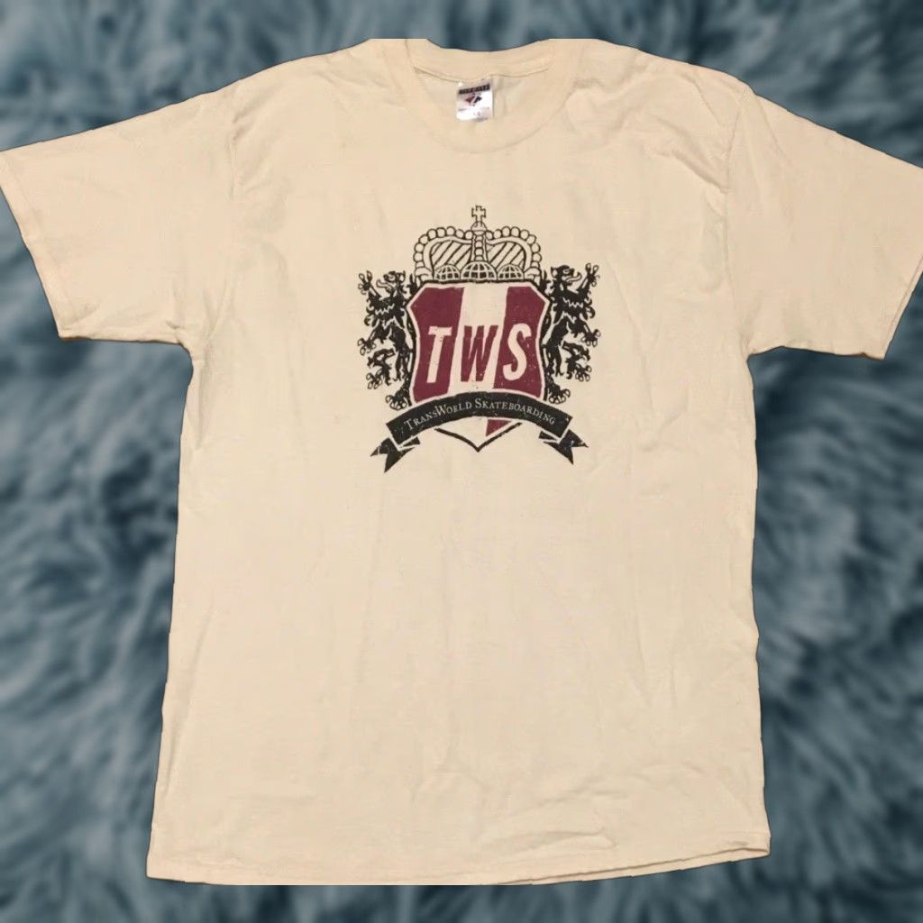 Vintage VINTAGE Transworld Skateboard Magazine Faded Shirt L Beige 90s Skateboard Independent Trucks Mens T-Shirt Short Sleeve Size US L / EU 52-54 / 3 - 1 Thumbnail