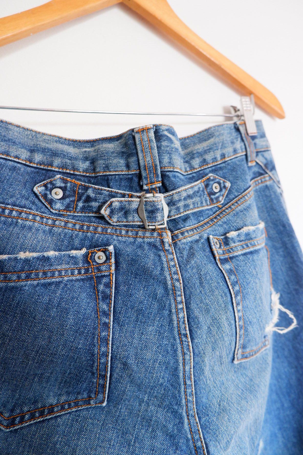 If Six Was Nine Vintage Joseph Homme Distressed Buckle Back Jeans Size US 34 / EU 50 - 7 Thumbnail