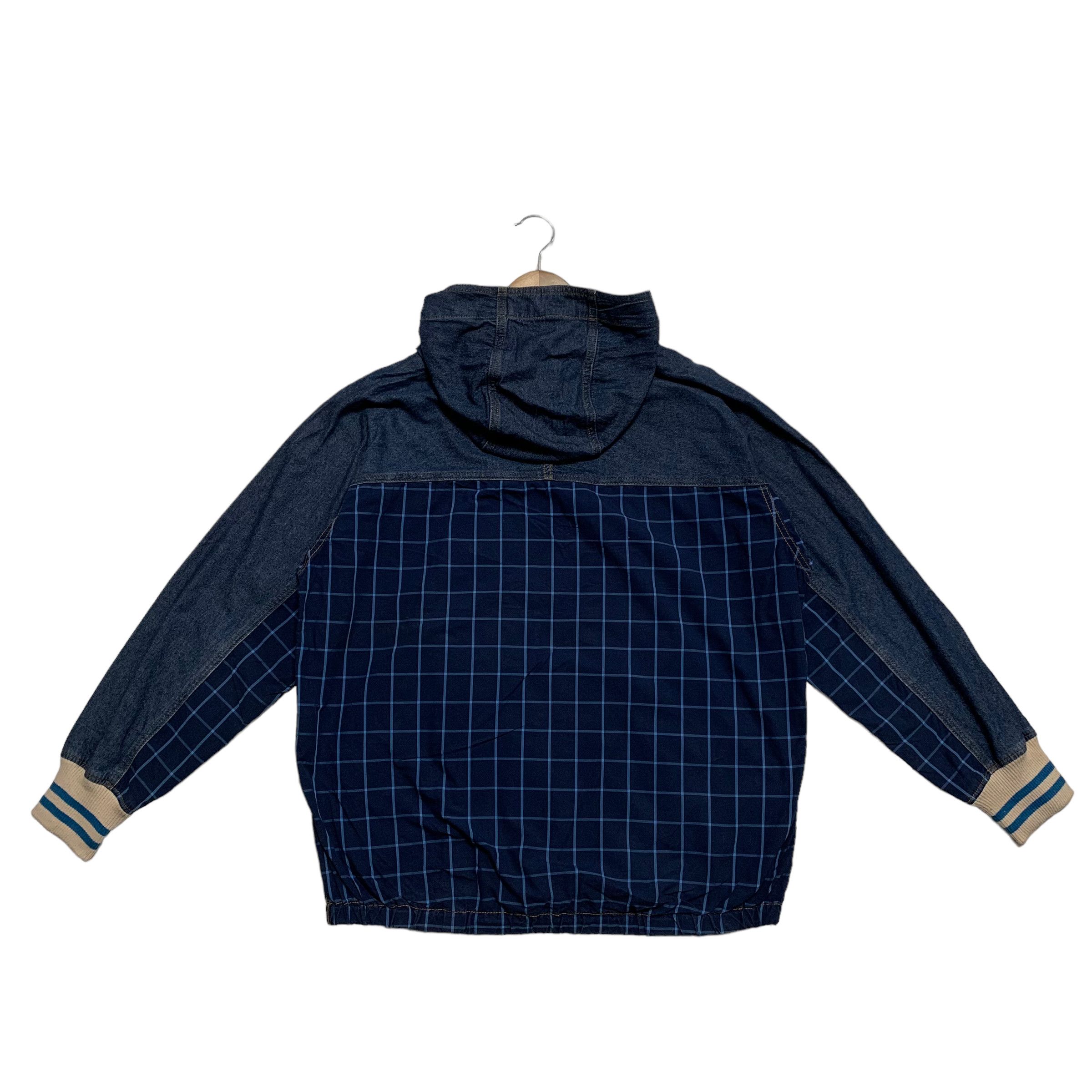 Frapbois Frapbois By Issey Miyake Denim Plaid Hooded Jacket Size US M / EU 48-50 / 2 - 2 Thumbnail