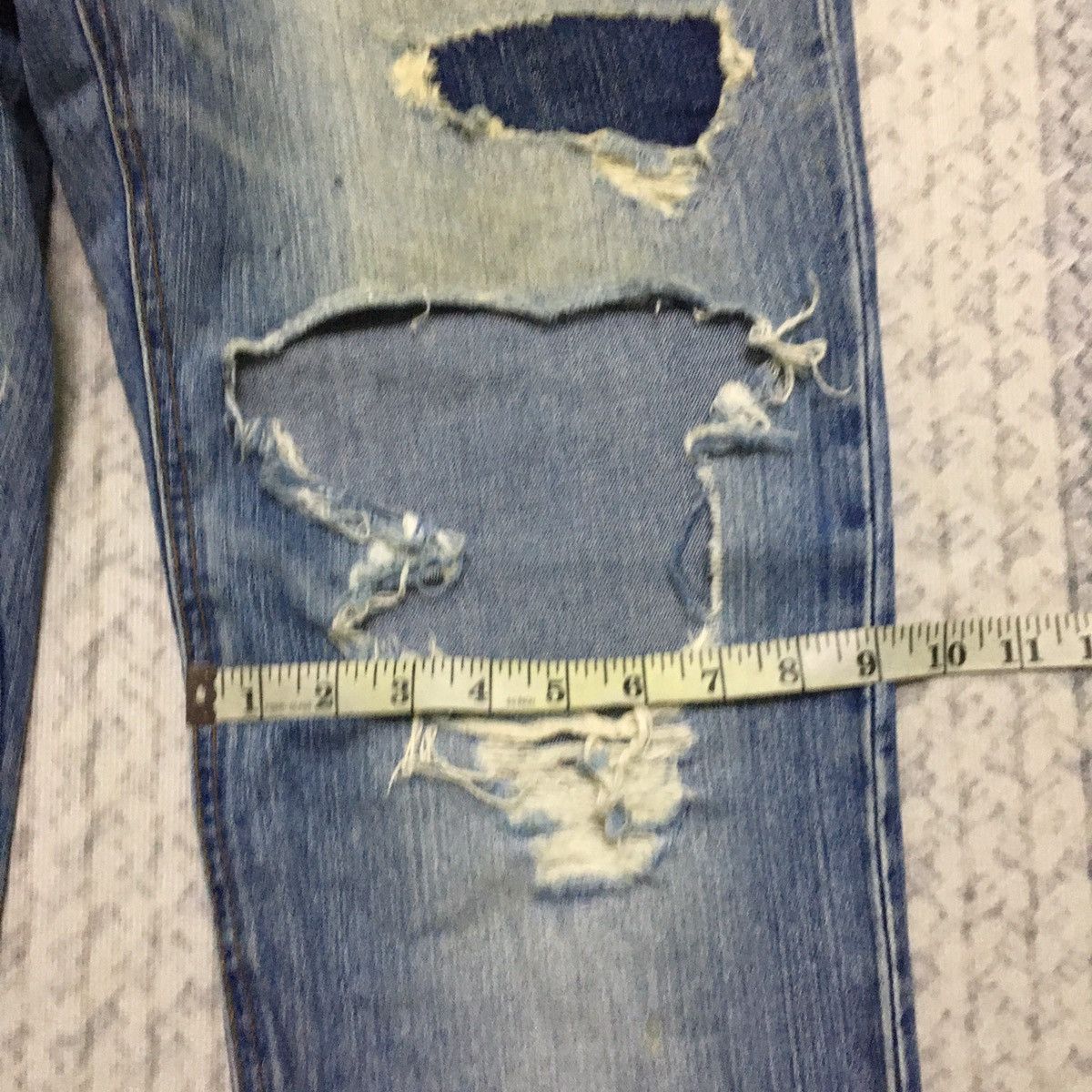 Japanese Brand Dirty & Distress Japanese Brand Punk Rock Denim Size US 31 - 22 Thumbnail
