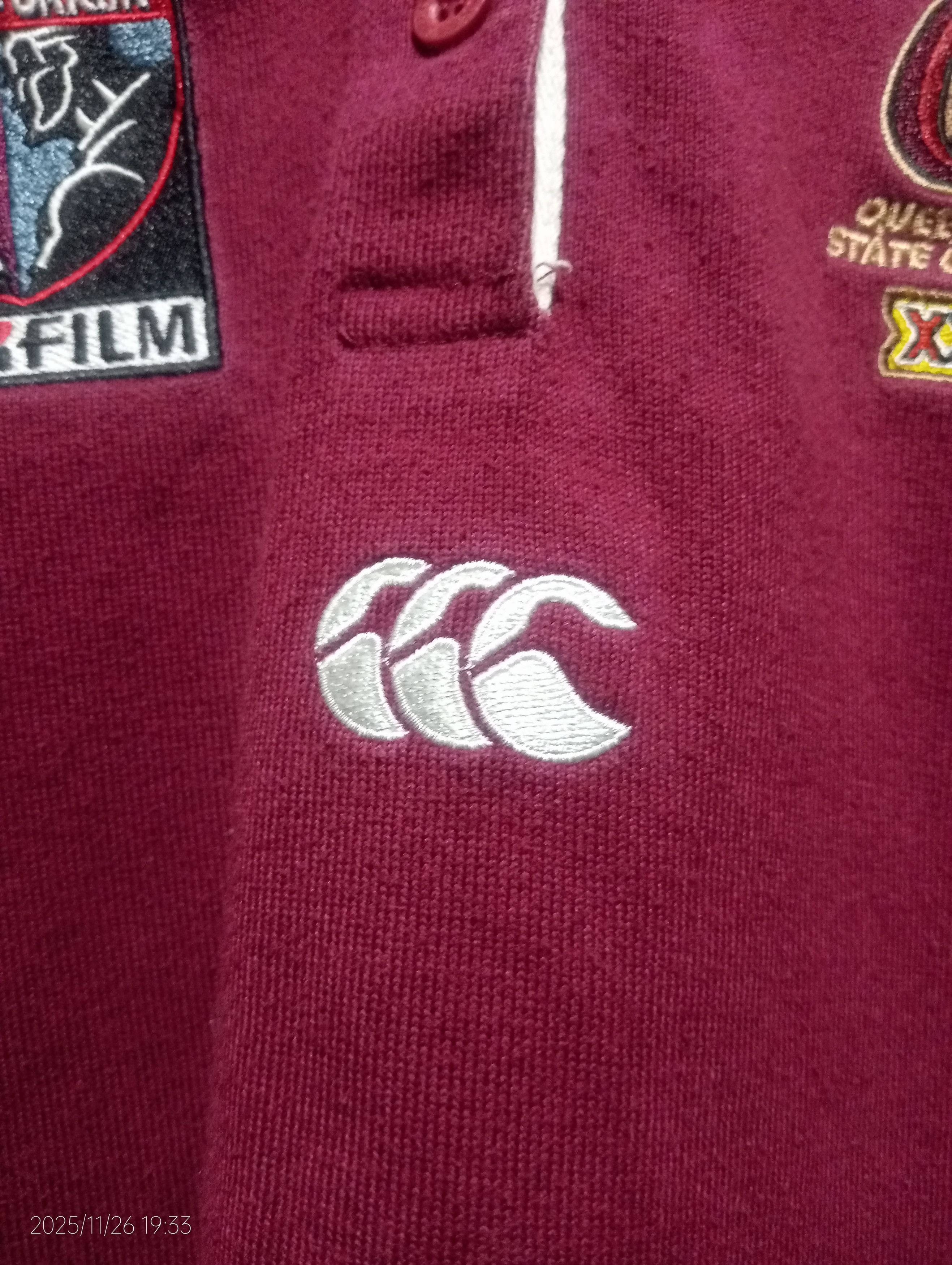 Canterbury of New Zealand Vintage CONZ Queensland State of Origin Polo Rugby Jersey Size US S / EU 44-46 / 1 - 4 Thumbnail