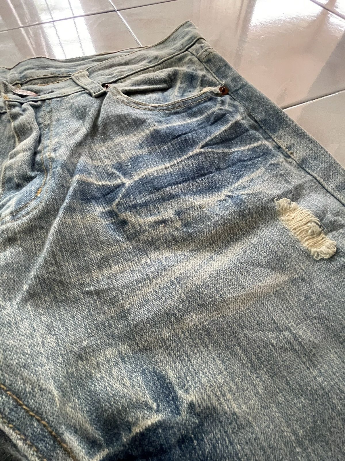 Hysteric Glamour Point Loma Japan I Love ❤️ Surf Patched Faded Wash Jeans Size US 34 / EU 50 - 17 Thumbnail