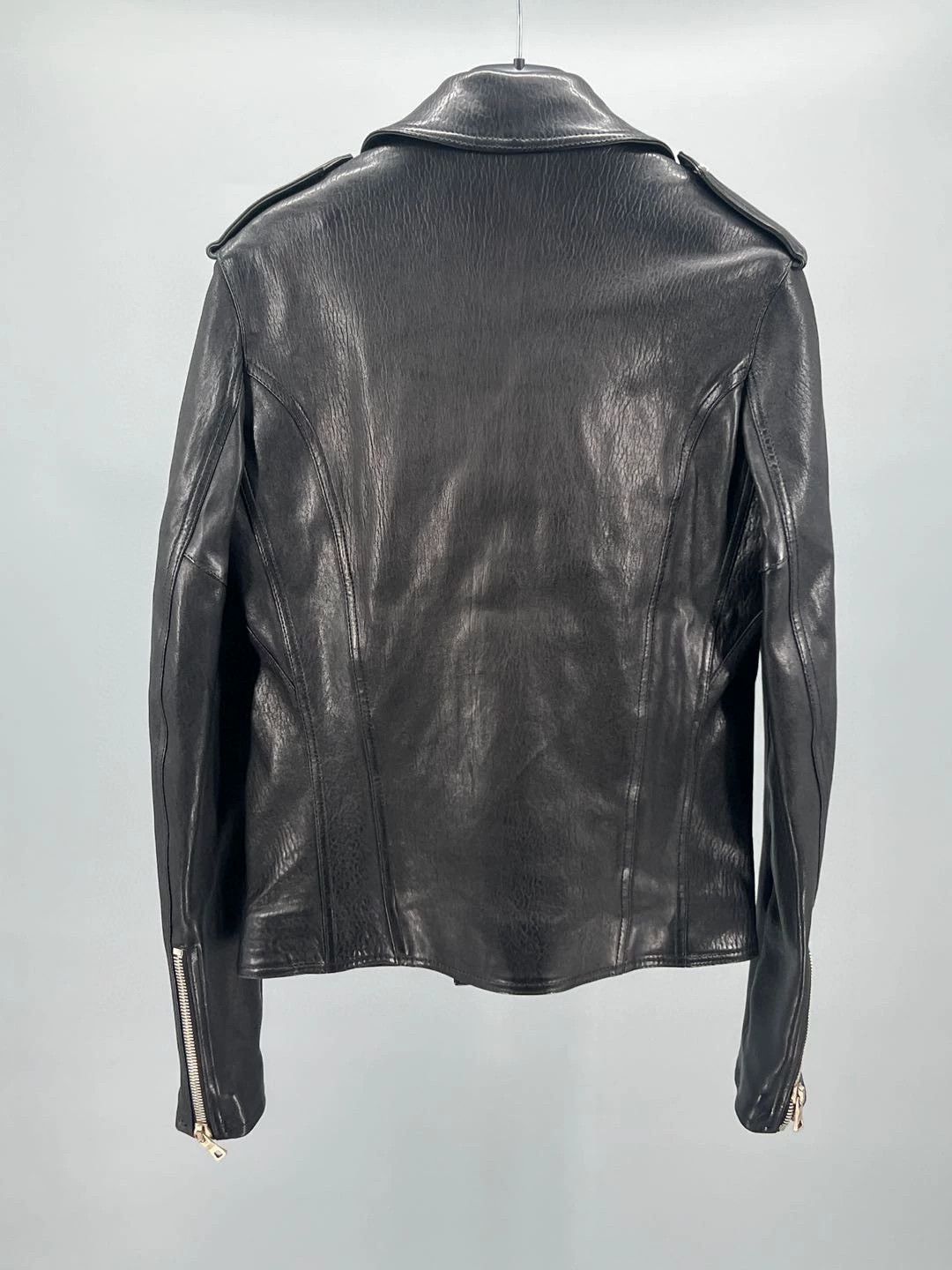 Balmain balmain men's black leather biker jacket Size US L / EU 52-54 / 3 - 4 Thumbnail