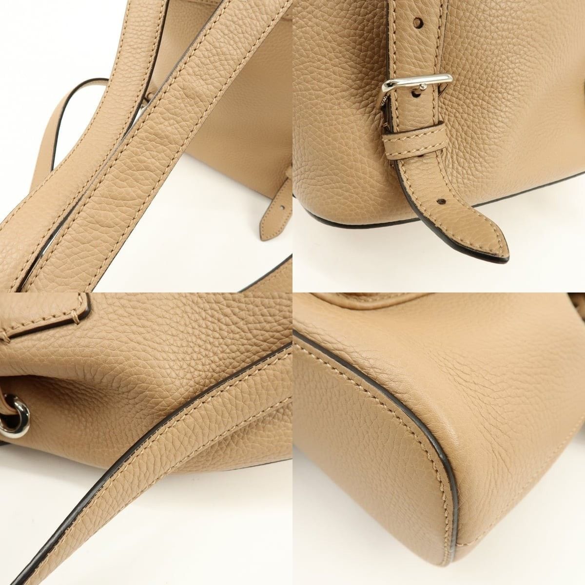 Gucci Gucci Bamboo Tassel Leather Backpack Beige Size ONE SIZE - 4 Thumbnail