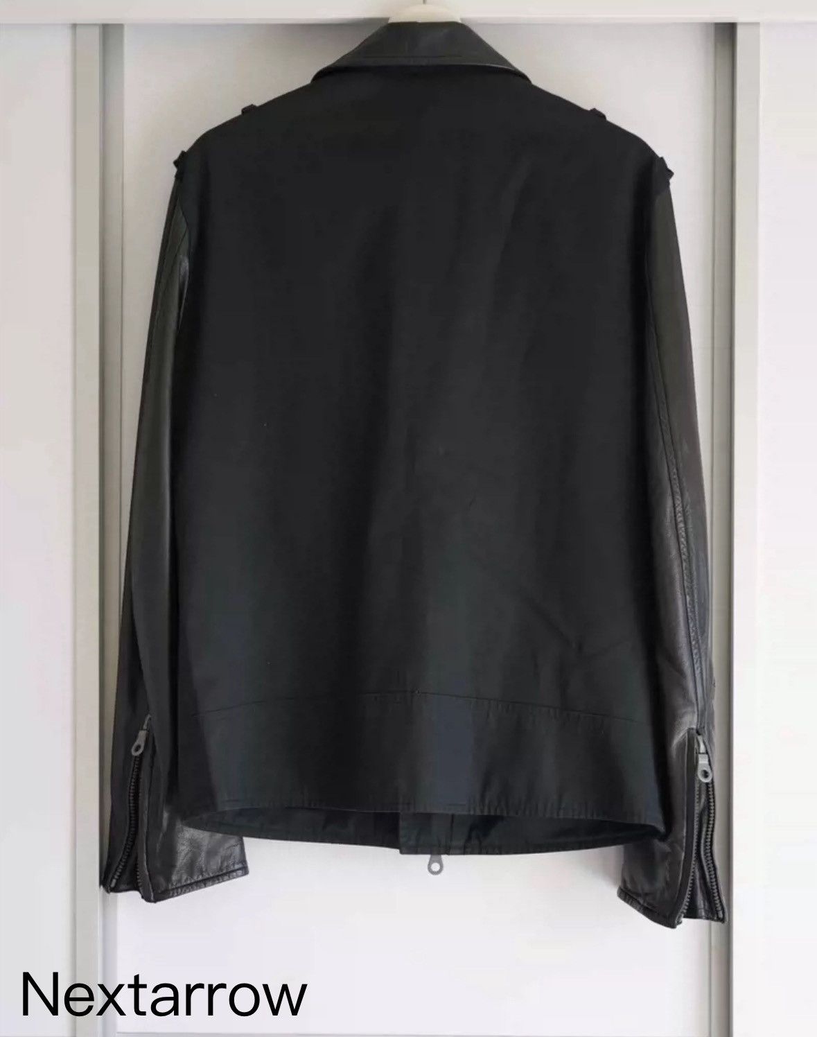 Yohji Yamamoto Yohji Yamamoto 02ss Leather Sleeve Zip Jacket 2412-Nextarrow Size US S / EU 44-46 / 1 - 2 Thumbnail