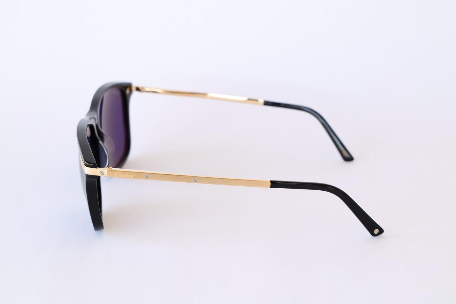 Cartier Sunglasses CT 0104SA-001 cat3 Black-Gold/Clear 145MM **READ** Cartier CT0433S-001 55 Sunglass WOMAN METAL – Lexor Miami main image 3