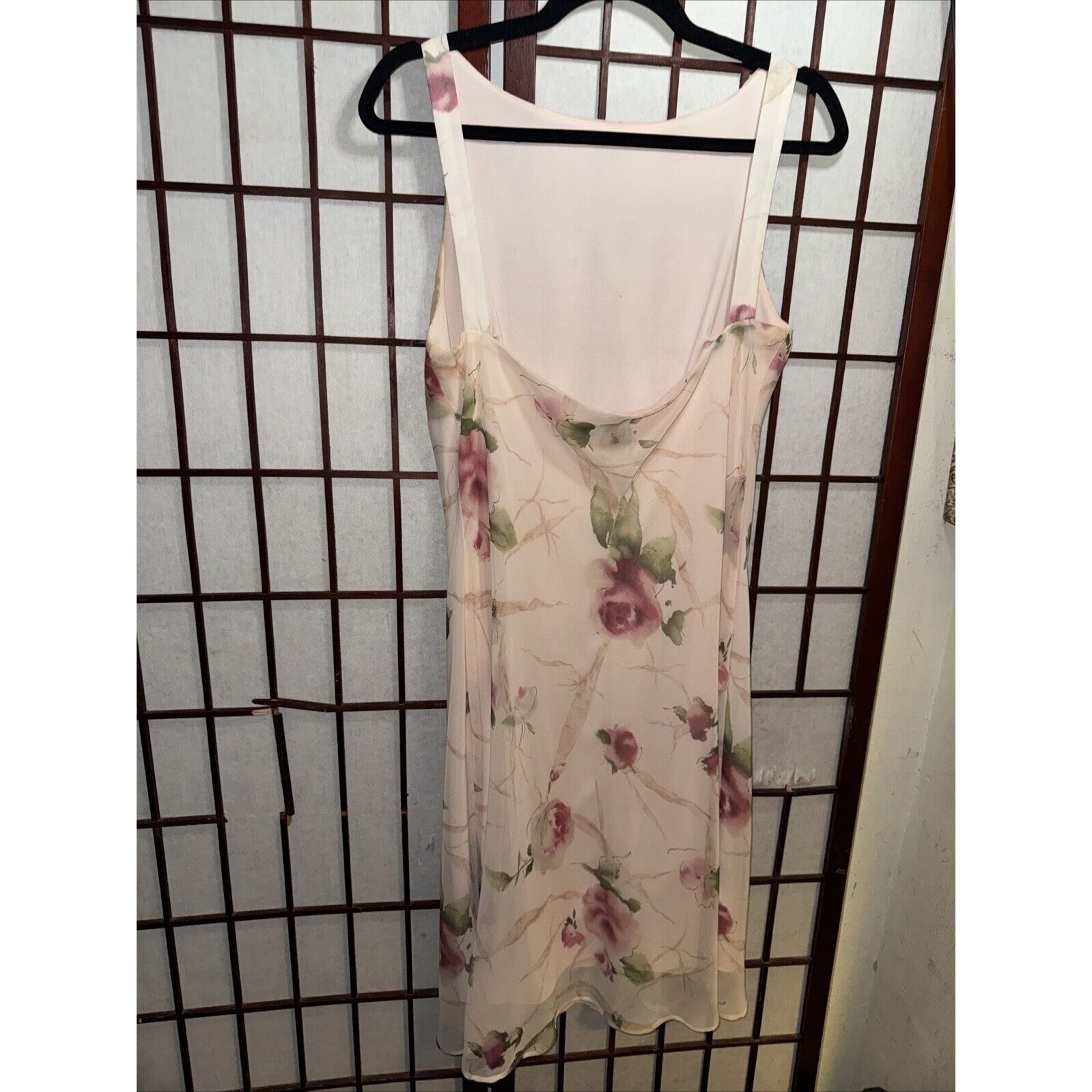 Alan Paine Alyn Paige Womens Slip Dress Size 9/10 Pink Green Brown Flor Size L / US 10 / IT 46 - 1 Thumbnail